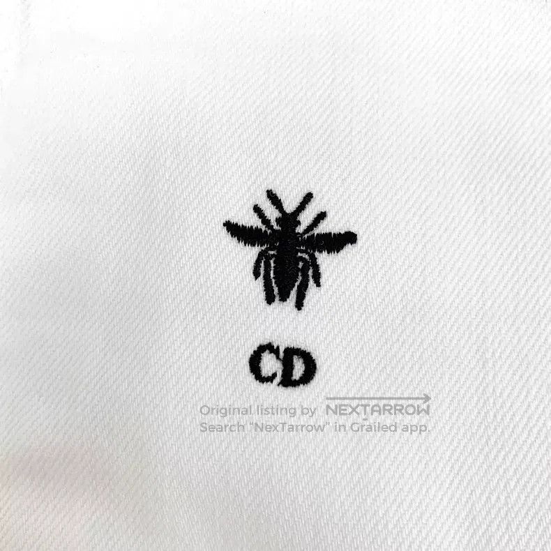 Dior Dior White bee embroidery cotton lapel single-breasted lon Size XS / US 0-2 / IT 36-38 - 5 Thumbnail