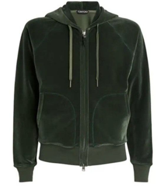 Tom Ford o1loc1c1224 TFJ228 Zip T Hoodie in Green Size US XXL / EU 58 / 5 - 1 Preview