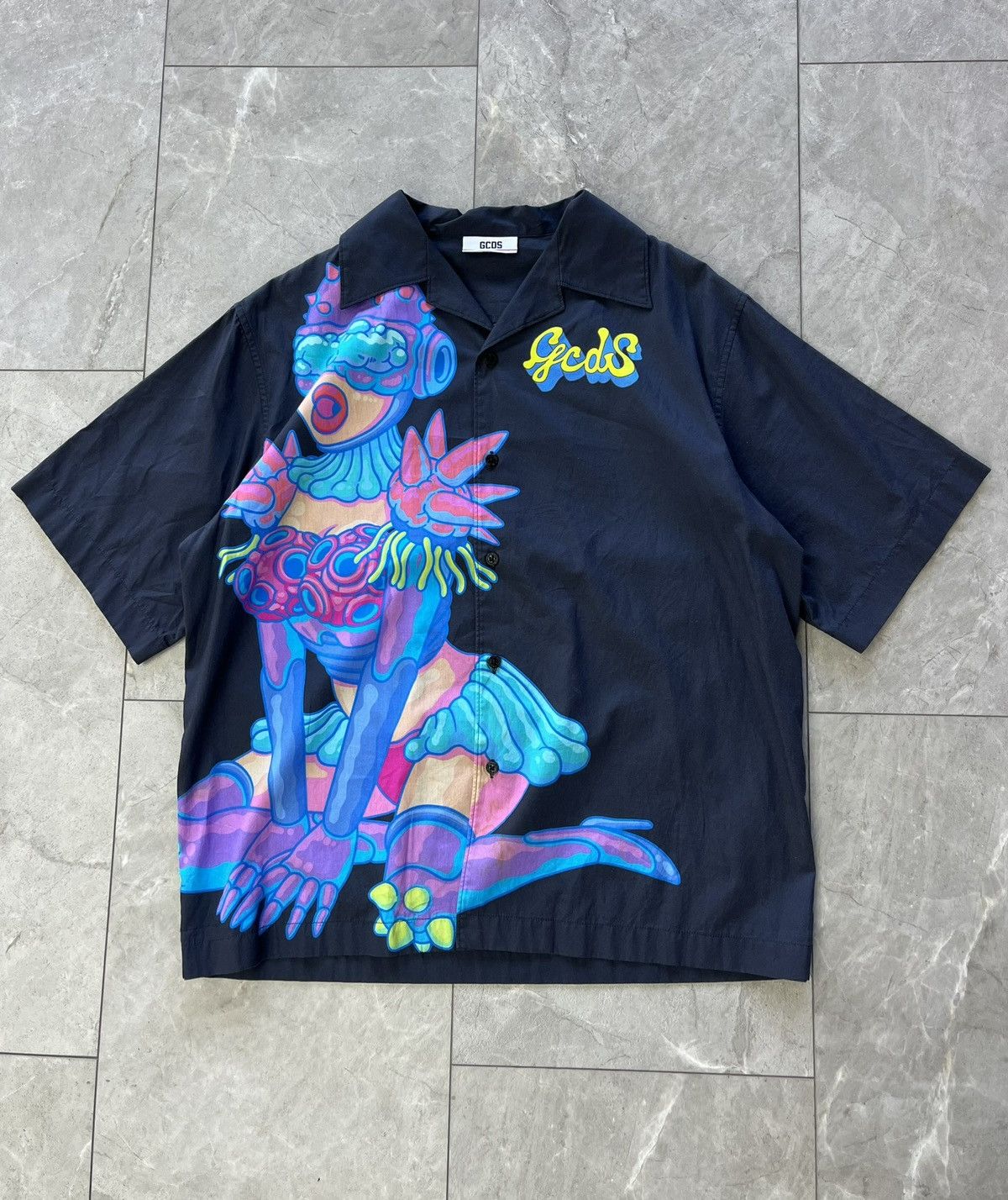 GCDS GCDS X Adult Swim Rick and Morty Bowling Shirt Size US S / EU 44-46 / 1 - 1 Thumbnail