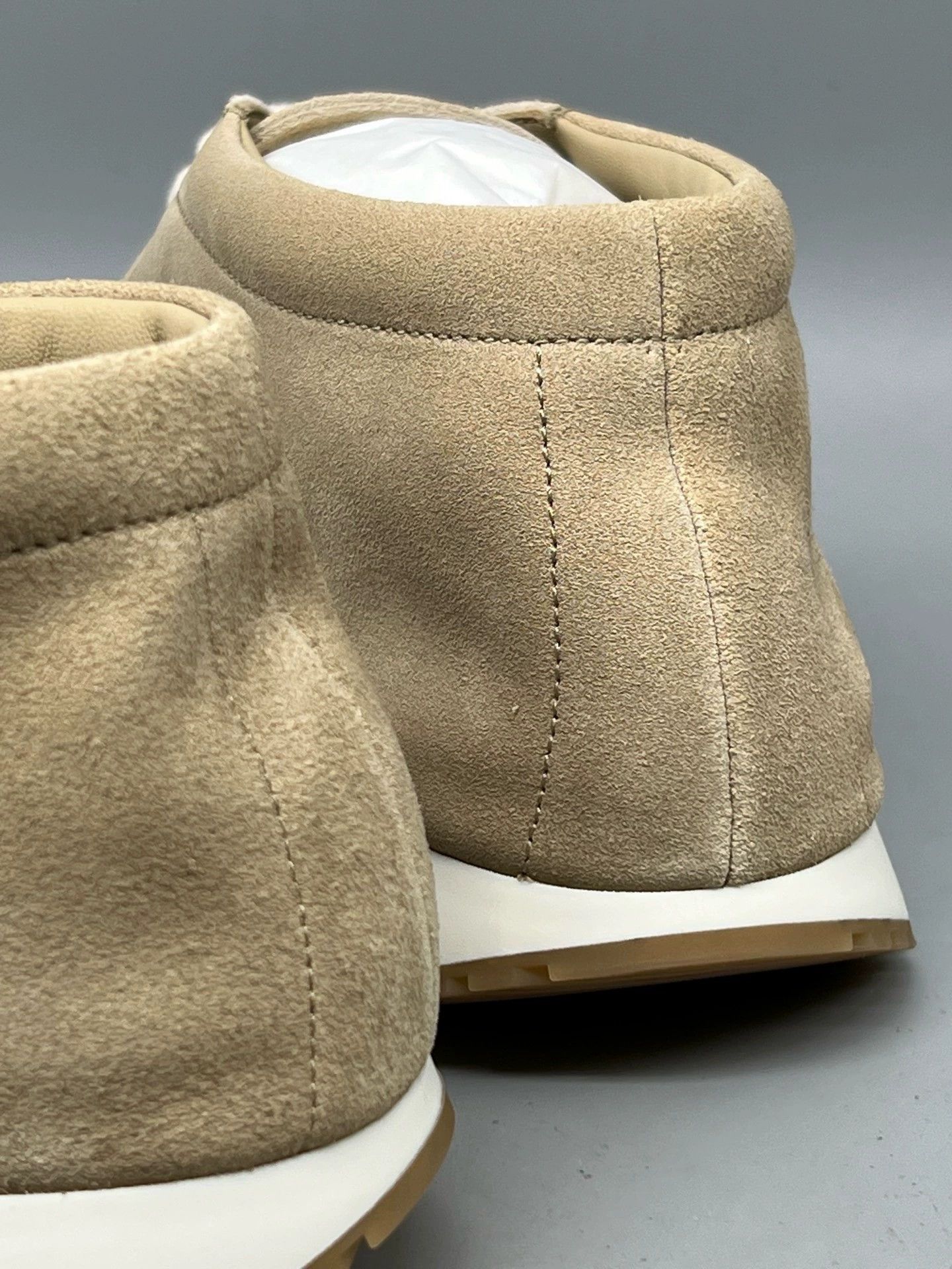 Prada prada beige suede high-top casual shoes Size US 5.5 / EU 38 - 4 Thumbnail