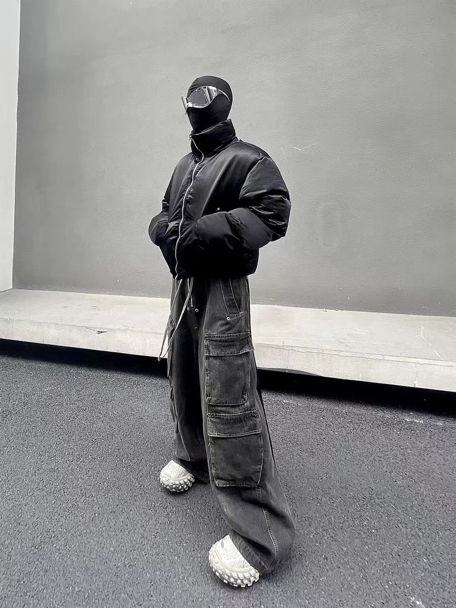 Japanese Brand × Jean High Street Style Dark Work Loose Micro Flare Jeans Size US 33 - 3 Thumbnail