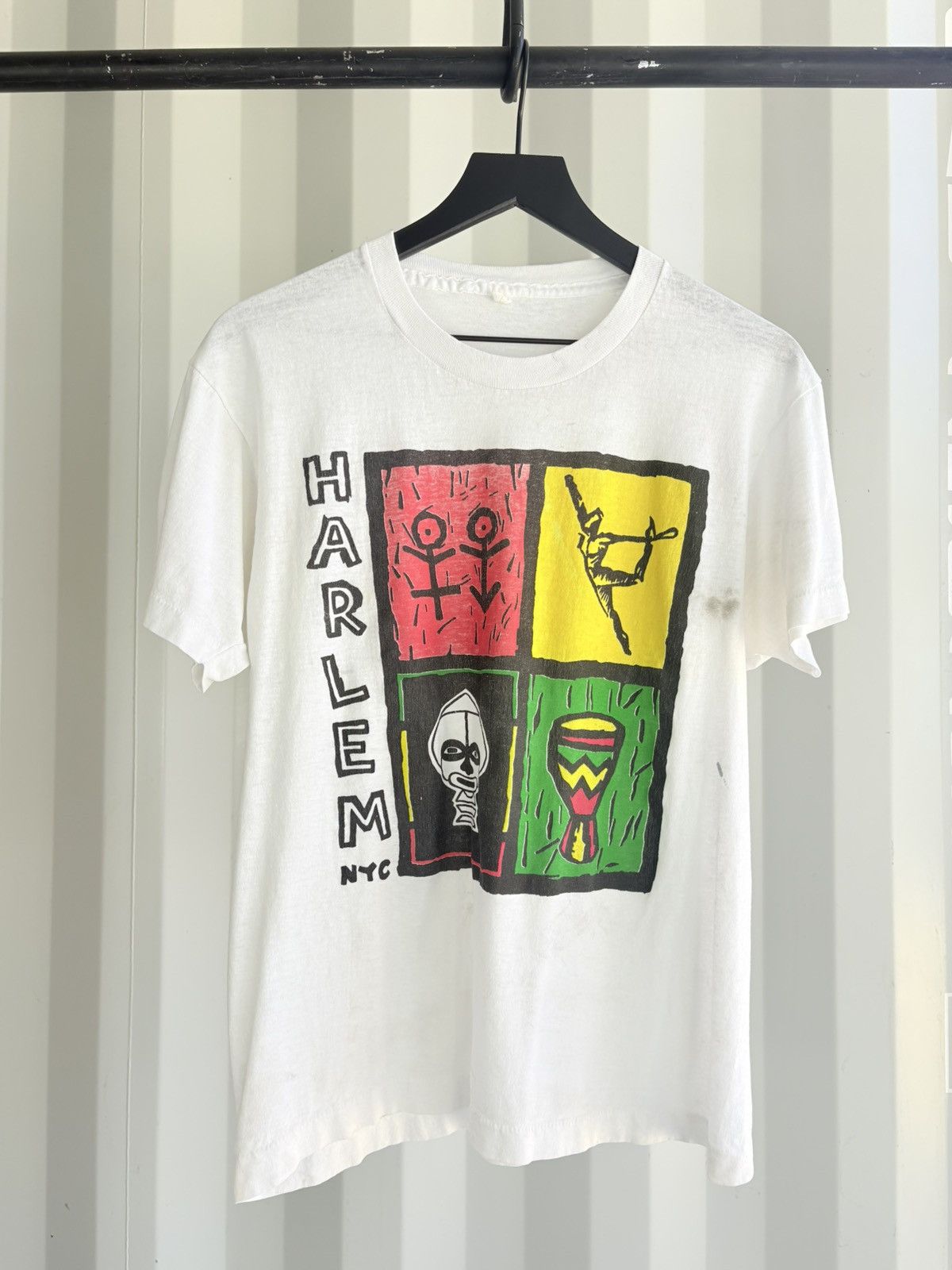 Vintage Vintage Harlem Shirt Faded Distressed Grunge Paper Thin Size US L / EU 52-54 / 3 - 1 Thumbnail