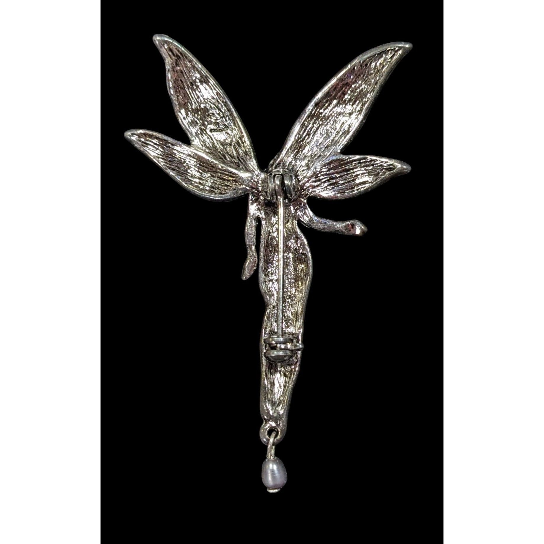 Other Liz Claiborne Fairycore Silver Tone With Green And Yellow Wi Size ONE SIZE - 2 Thumbnail