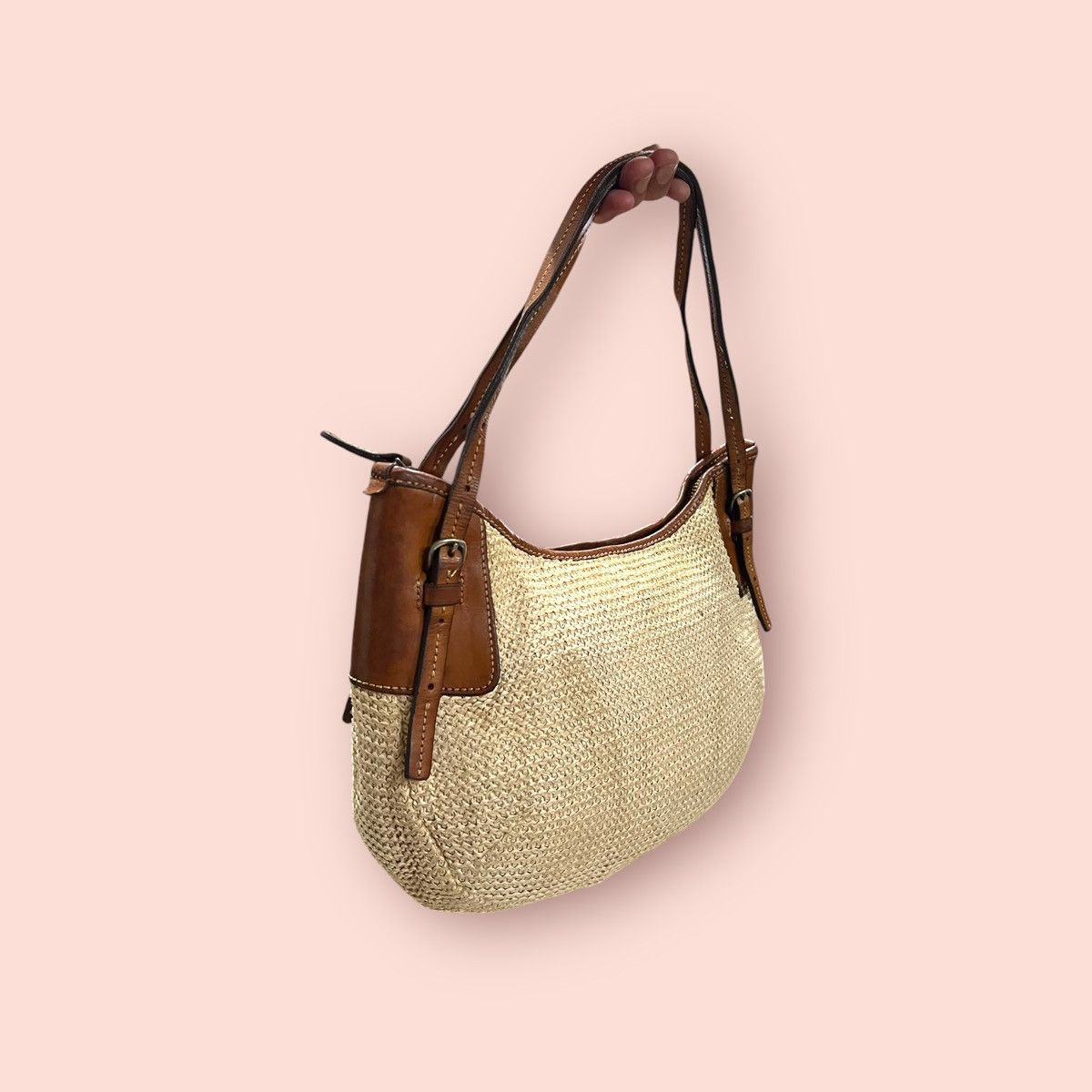 Edition Japan × Japanese Brand × Vintage VINTAGE SAZABY JAPAN CROCHET STRAW / LEATHER STRAPS HANDBAG Size ONE SIZE - 6 Thumbnail