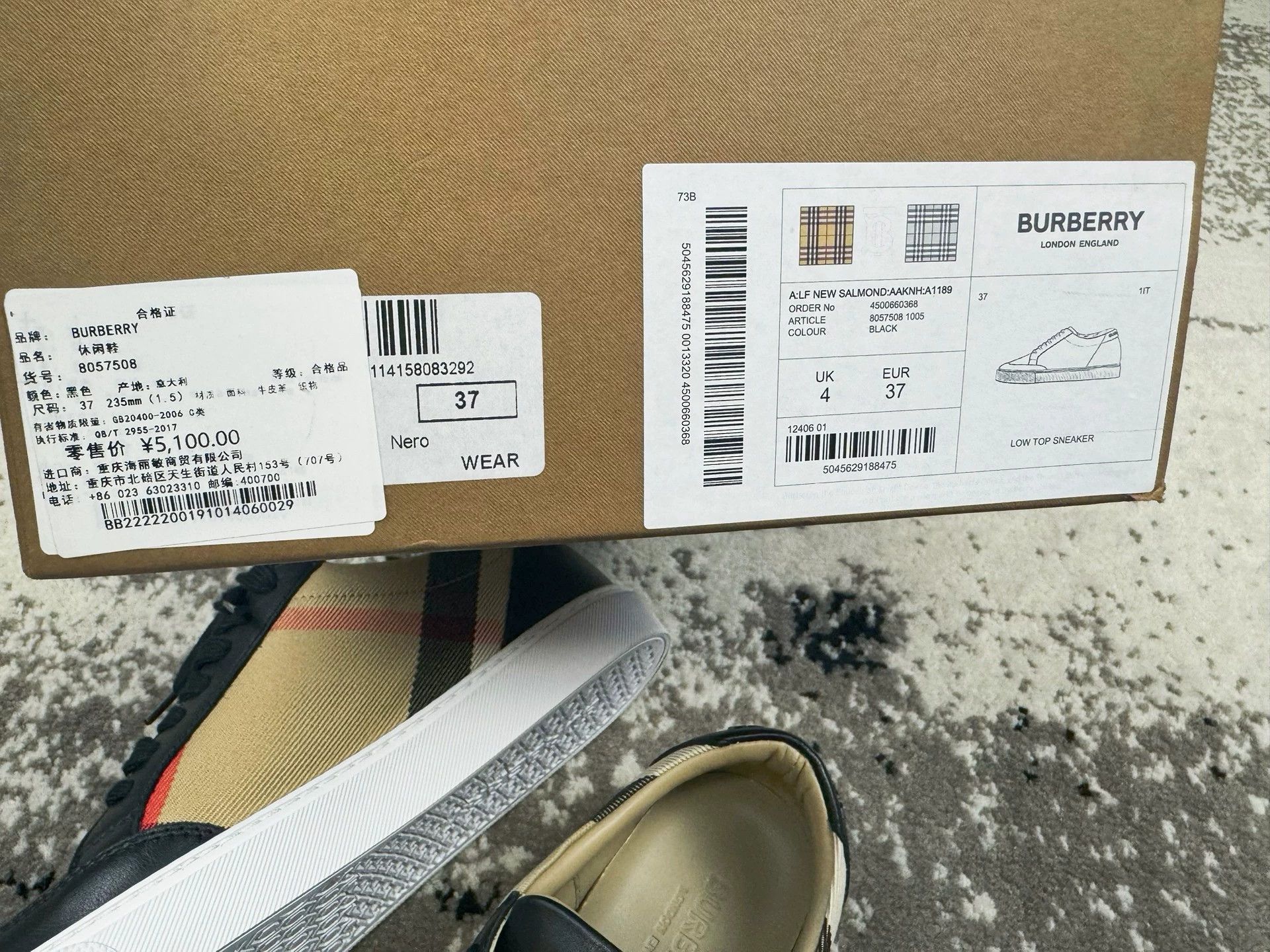 Burberry Burberry check shoes new eur 37 Size US 6.5 / IT 36.5 - 7 Thumbnail