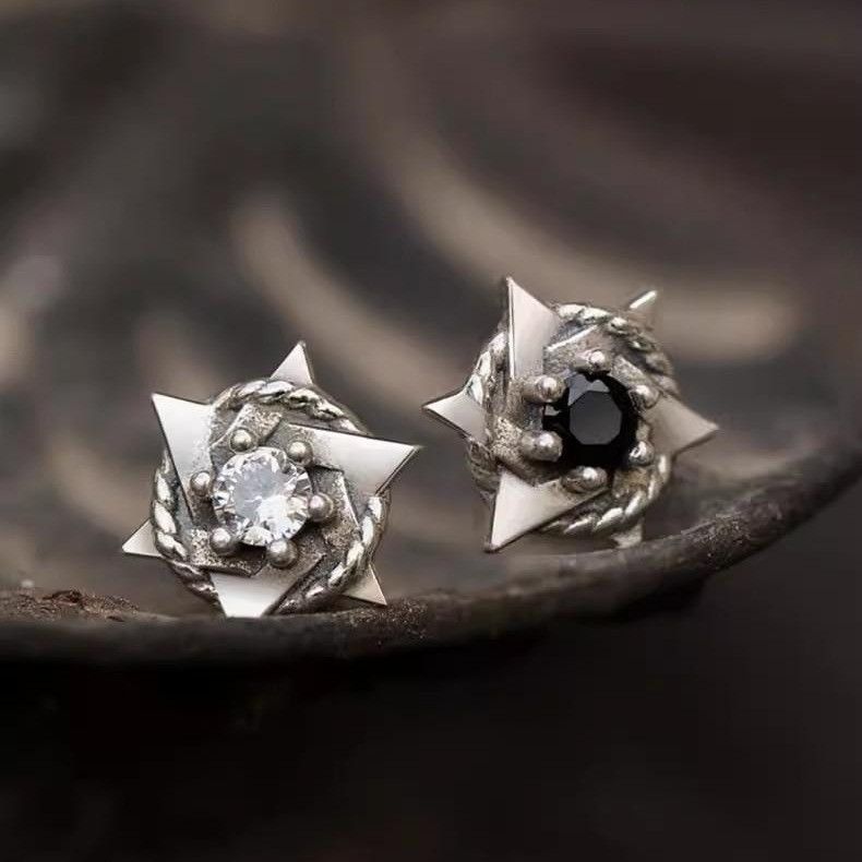 Jewelry Vintage Earrings One Pairs Chrome Jewelry Size ONE SIZE - 1 Thumbnail