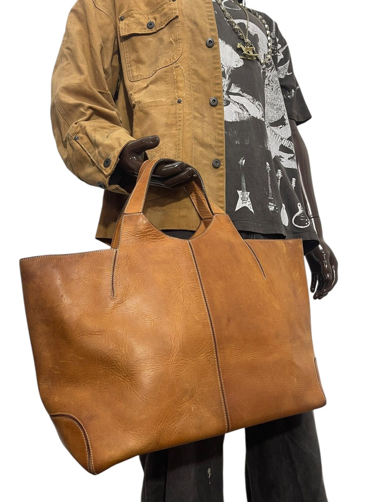 Genuine Leather Full Leather Patina Dakota Japan Tote Bag 1🟩8 Size ONE SIZE - 1 Thumbnail