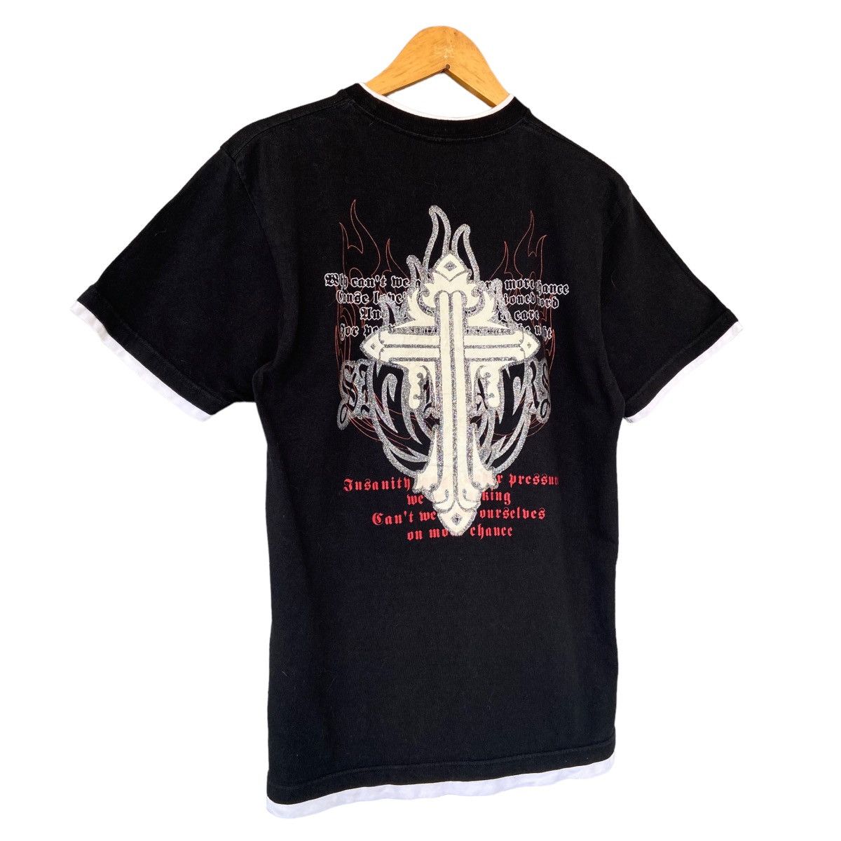 Japanese Brand Sixtenners Japanese Cross Tribal Poem Layer Style Tee Size US M / EU 48-50 / 2 - 3 Thumbnail