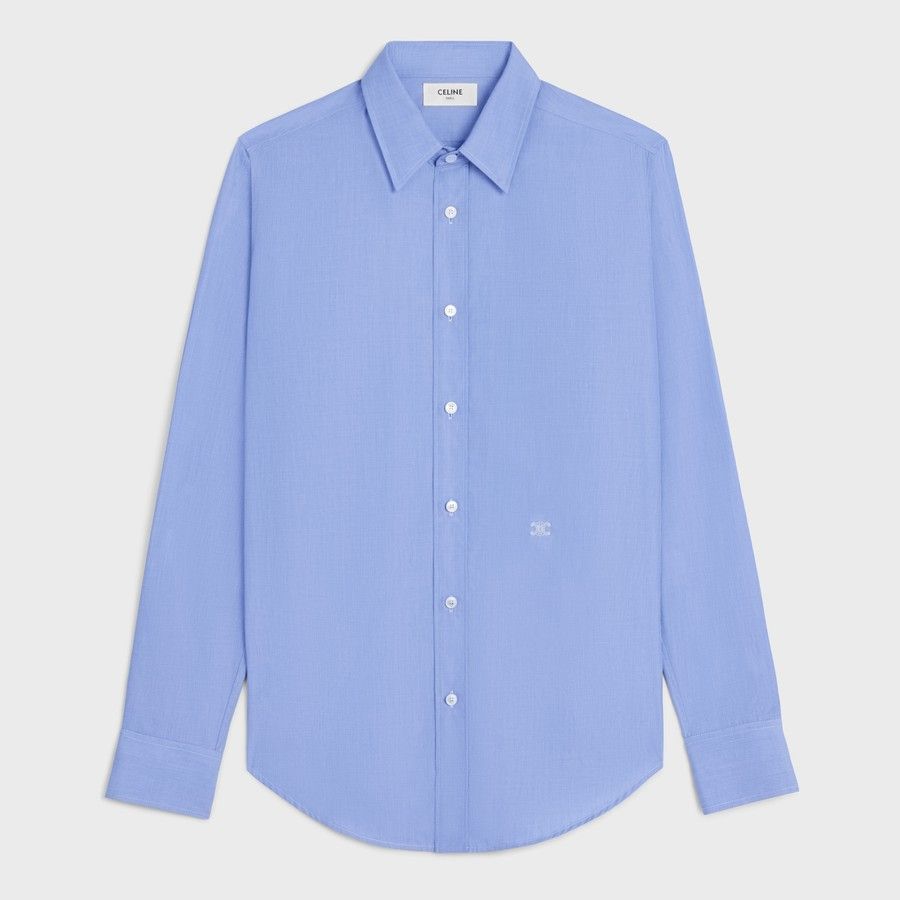 o1d2blof0226 Cotton Poplin Shirt in Blue