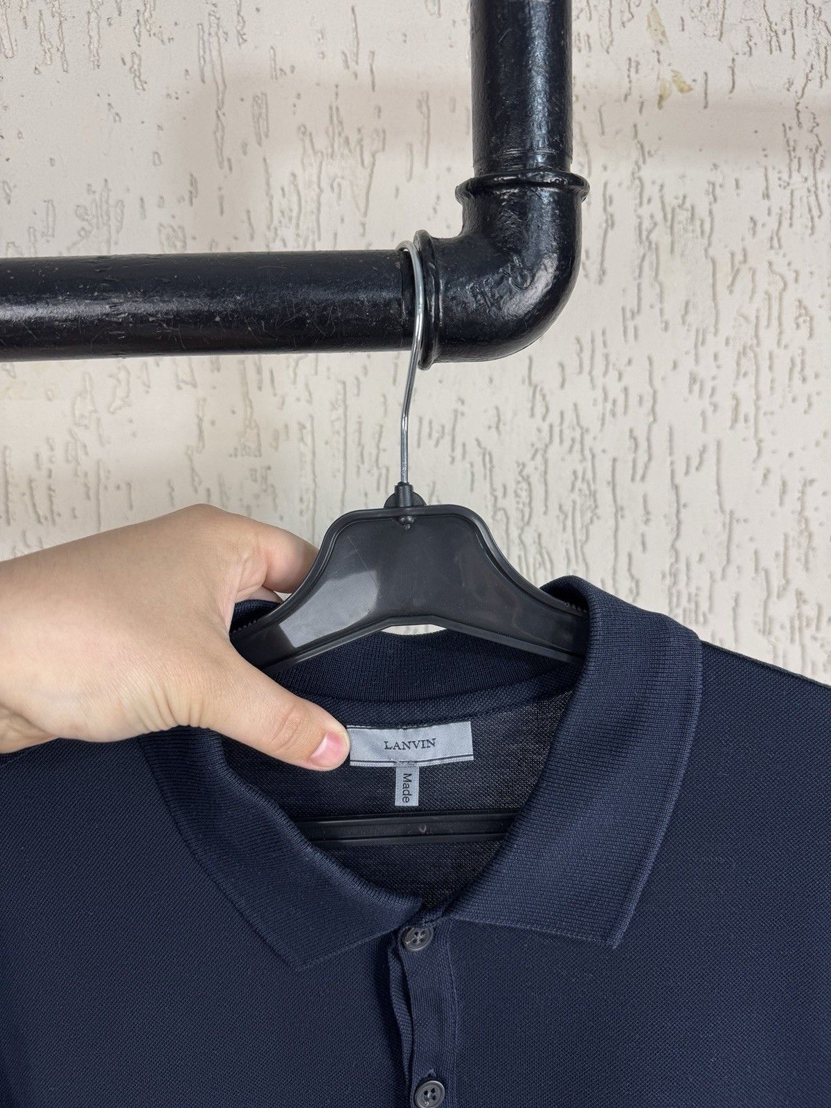 Lanvin Lanvin Polo T-Shirt Navy Blue Skull Logo Size US M / EU 48-50 / 2 - 4 Thumbnail