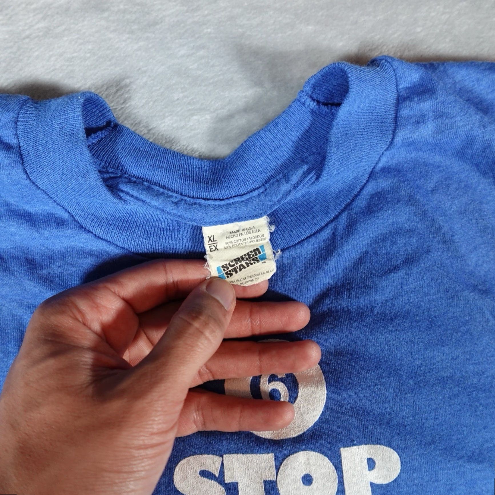 Vintage Vintage Stop The Spread Of Weapons T Shirt Mens XL (Fits Slim L) Made In USA 90s Size US L / EU 52-54 / 3 - 6 Thumbnail