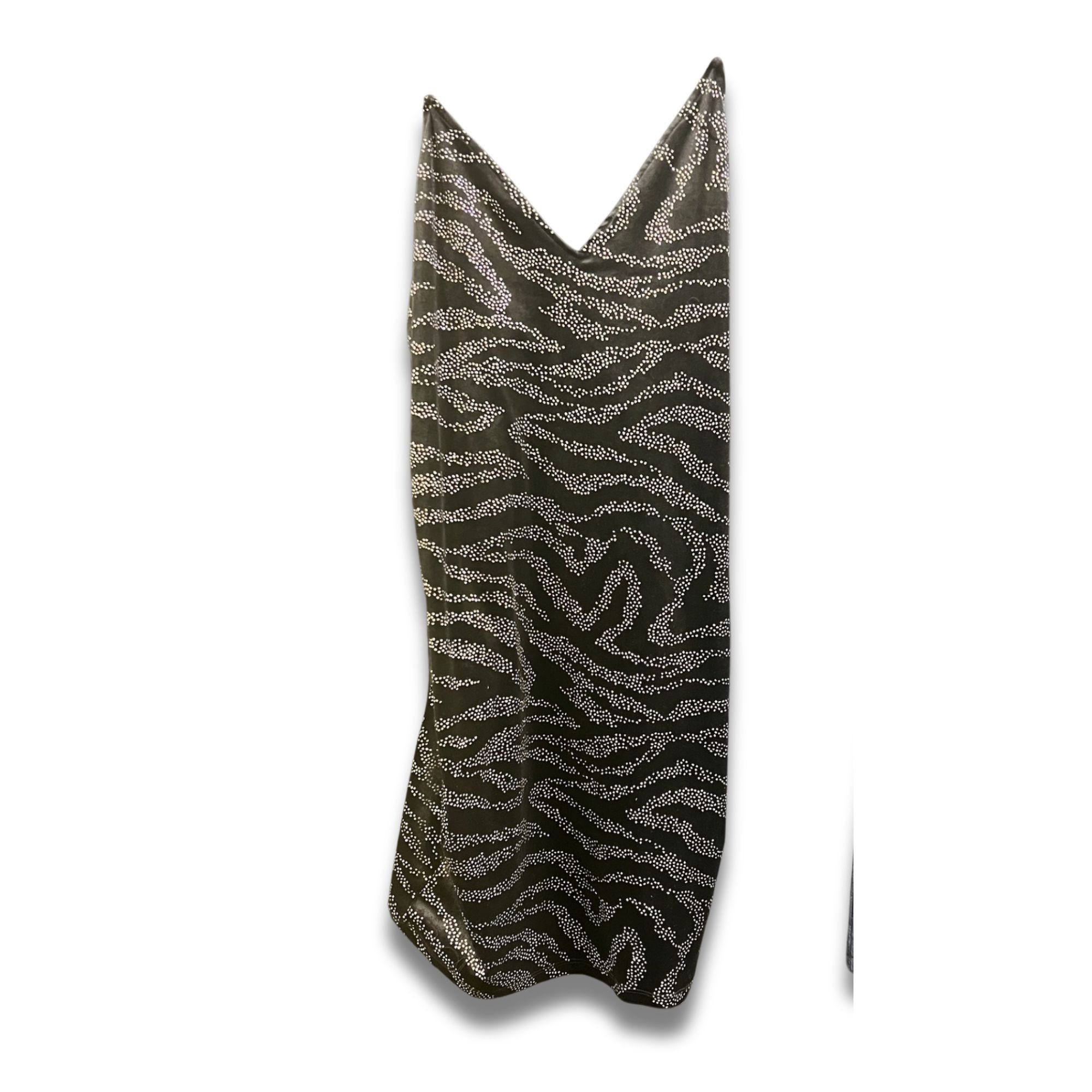 H&M H&M Black & Silver Pattern Dress - Size L - Sleek & Stylish Size L / US 10 / IT 46 - 2 Thumbnail