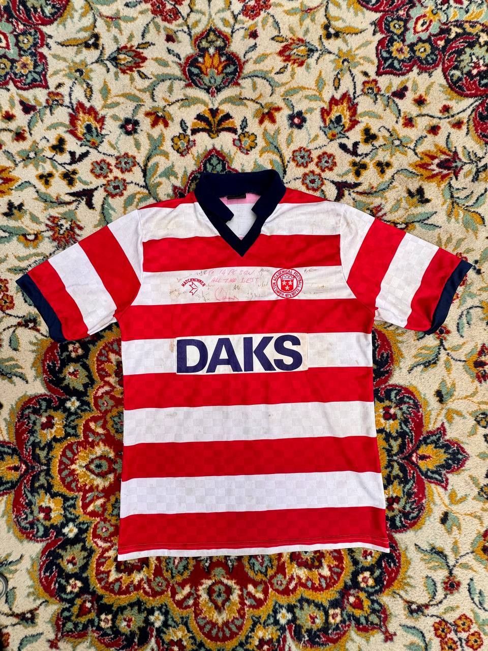 Hamilton Academical Home Football Shirt 1988 #4 MATCH WORN