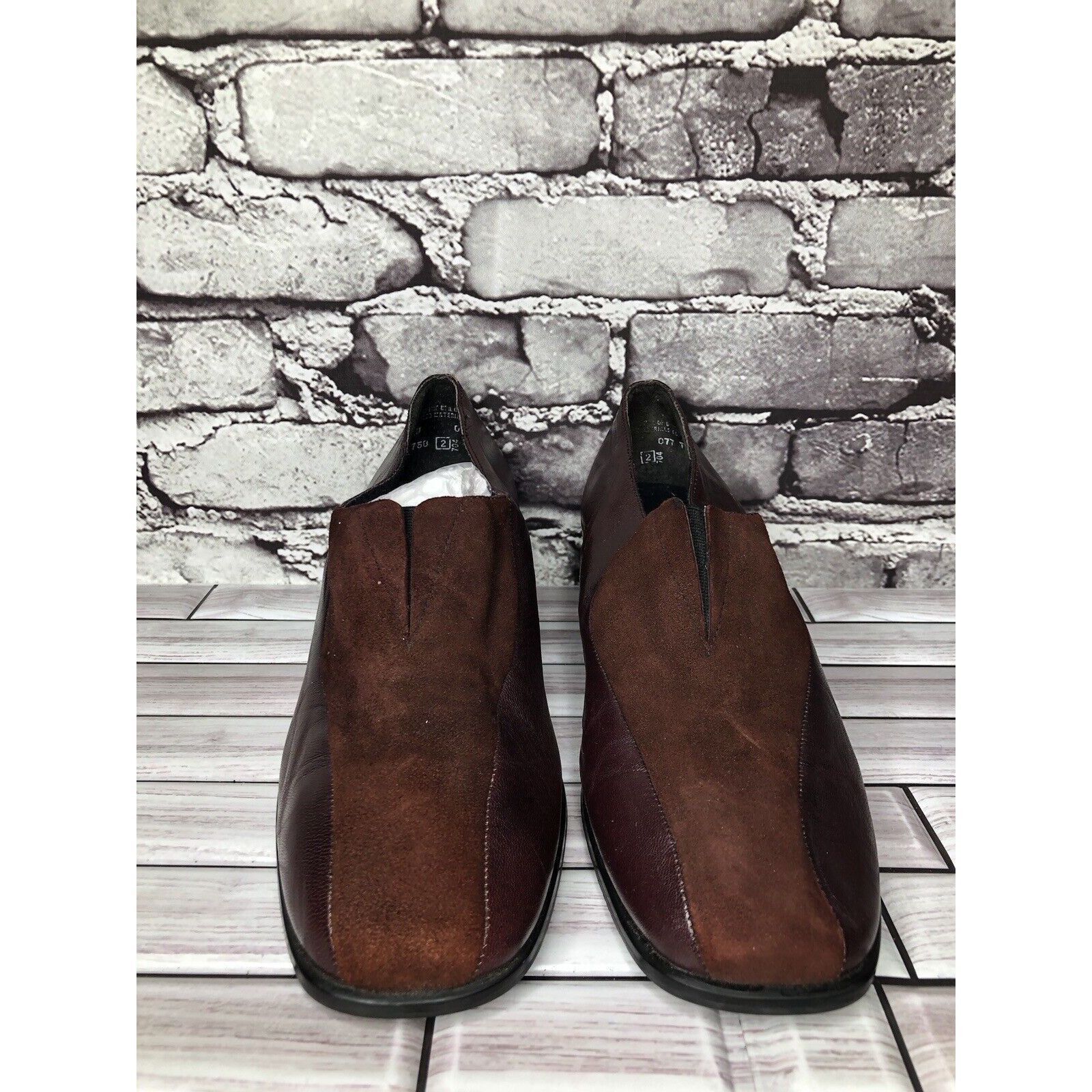 Other Munro American Burgundy Leather Suede Heel Loafer Shoes Wome Size US 10 / IT 40 - 11 Thumbnail