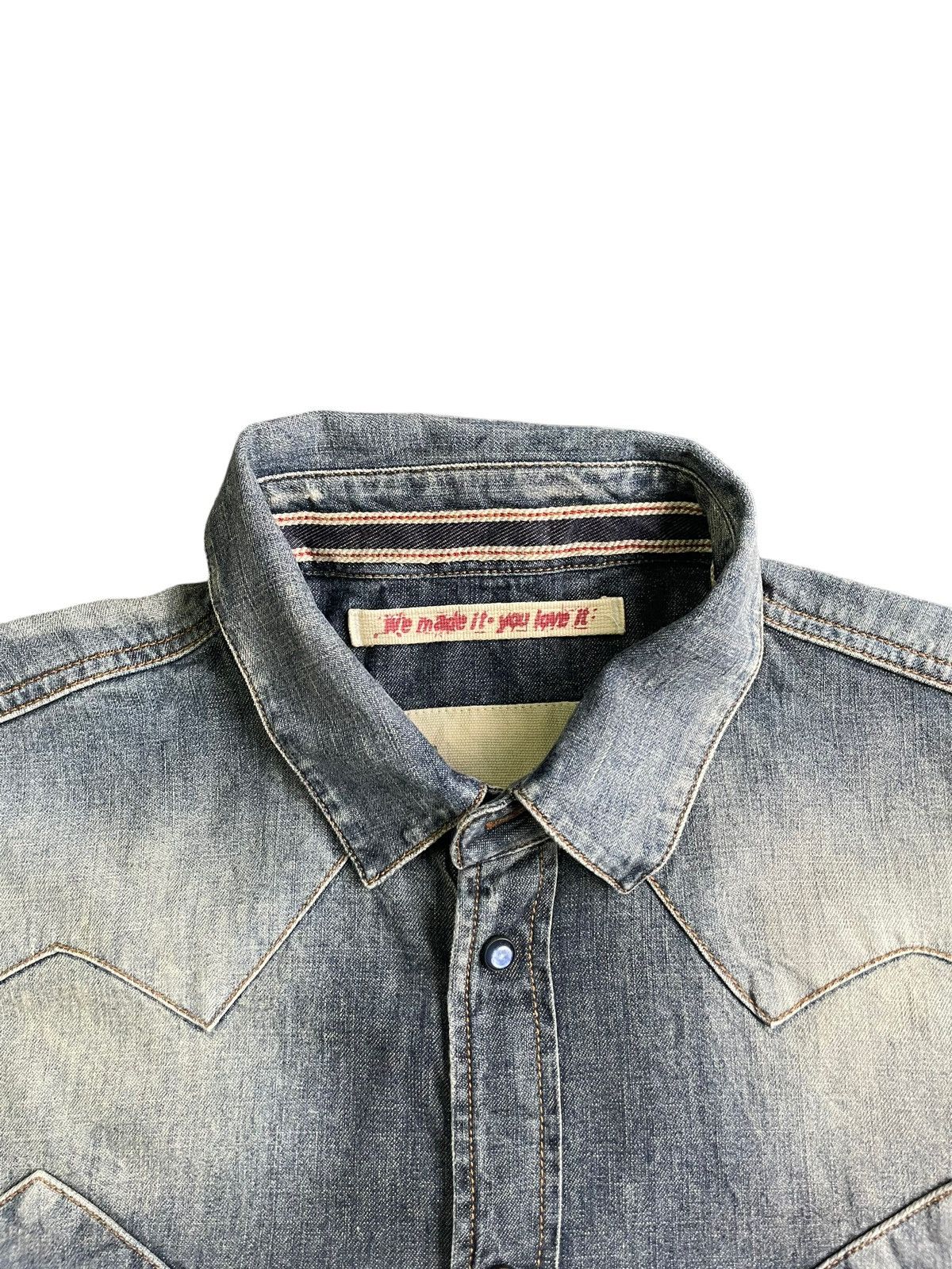 Japanese Brand Reign Italia Selvedge Western Shirt Size US L / EU 52-54 / 3 - 5 Thumbnail
