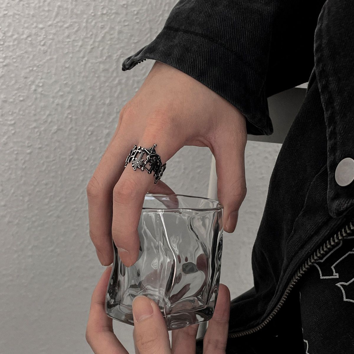Jewelry Modern Jewelry Rings Open Size Chrome Ring (Size 7-13) Size ONE SIZE - 3 Thumbnail