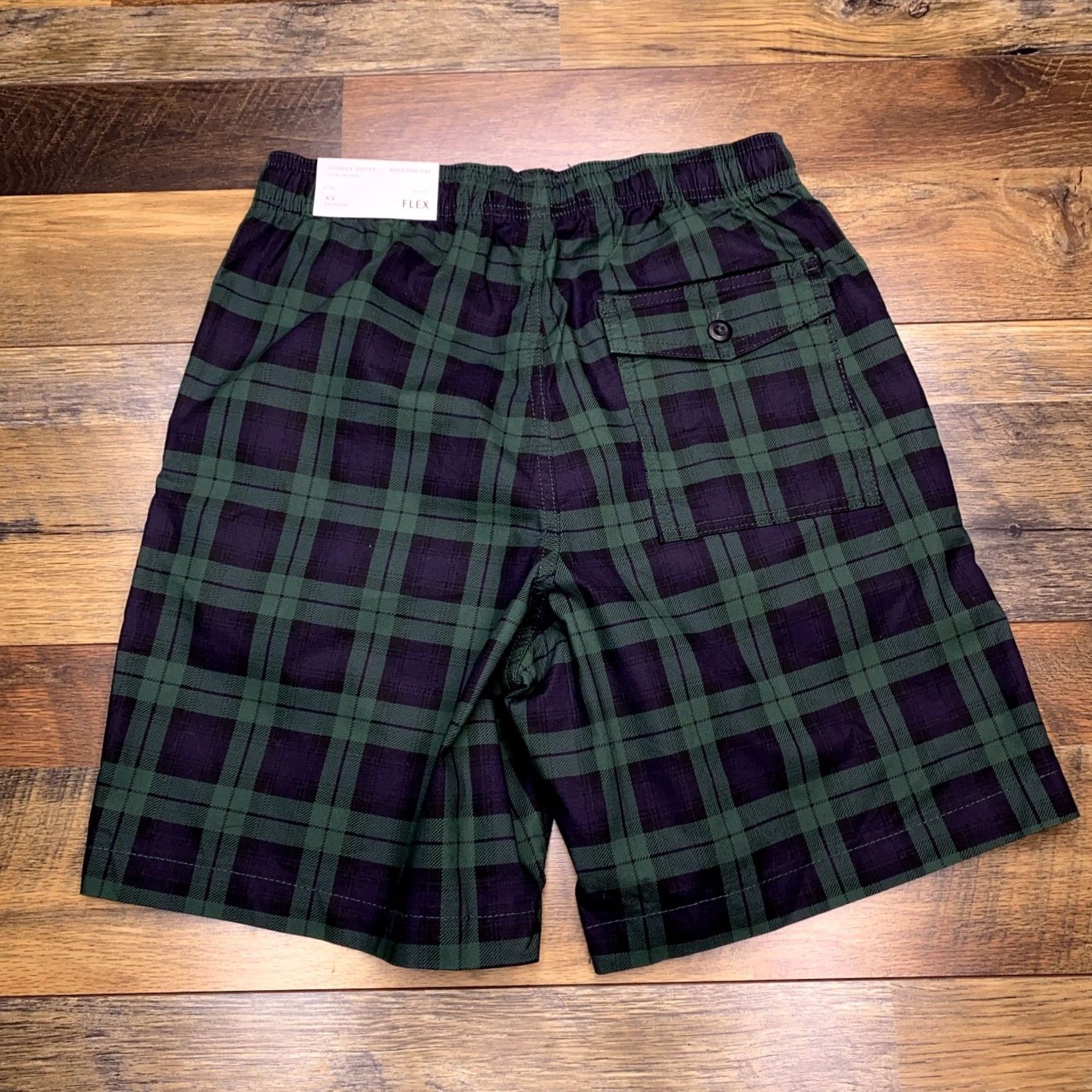 American Eagle Outfitters American Eagle Outfitters Jogger Short Mens XS Green Plaid Drawstring Stretch New Size US 27 - 2 Thumbnail