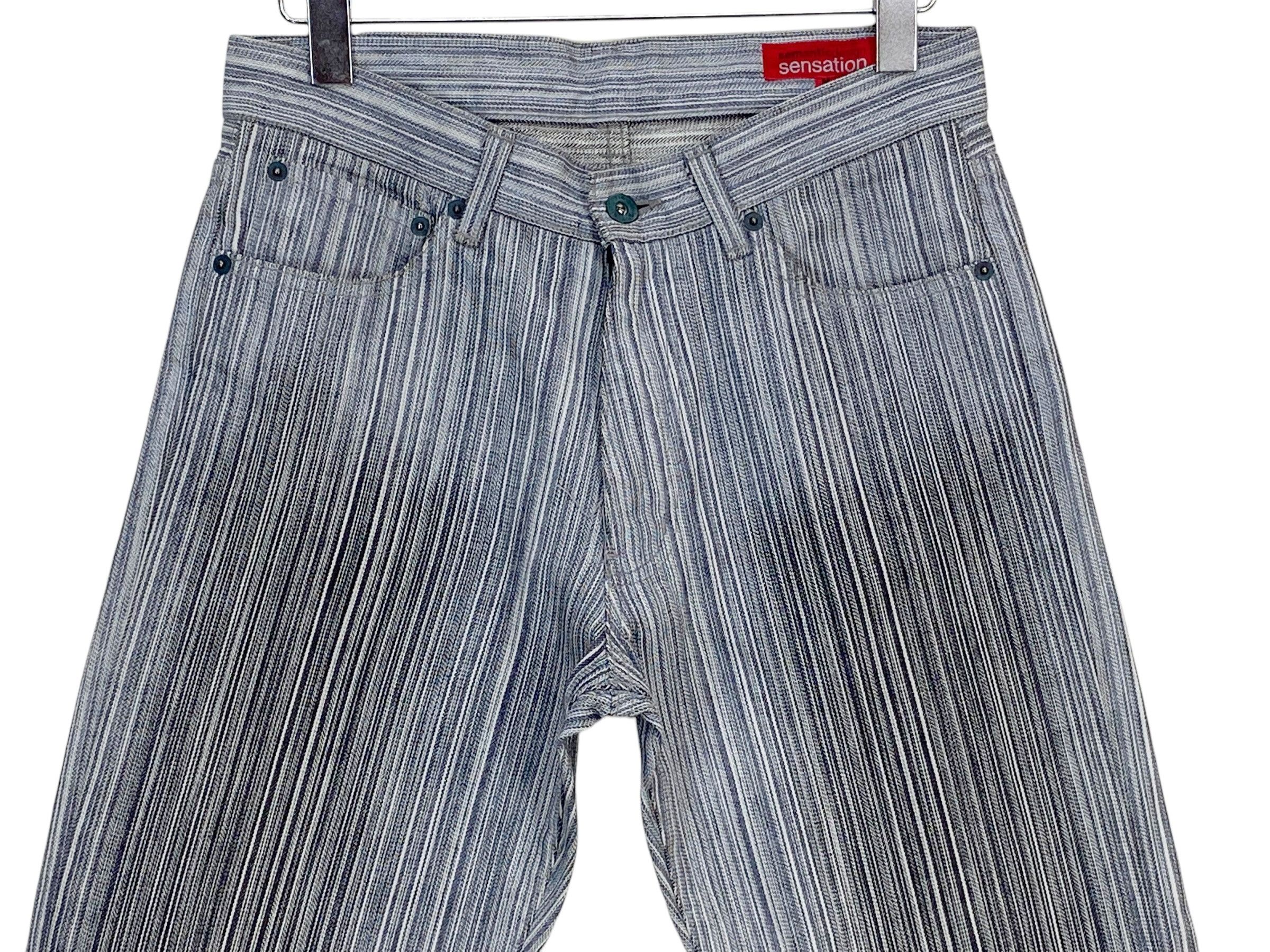 Japanese Brand Semantic Design Stripes Punk Denim Jeans Japanese Brand Size US 29 - 3 Thumbnail
