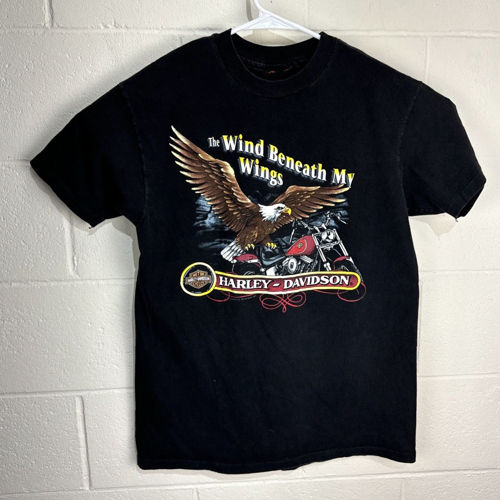 VINTAGE Harley-Davidson 1990s Graphic Tee Unisex L Black Short Sleeve Grunge