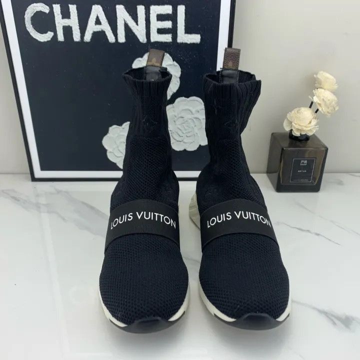 Louis Vuitton Louis Vuitton Black Knitted Ankle Boots -2508 Size US 6.5 / EU 39-40 - 2 Thumbnail