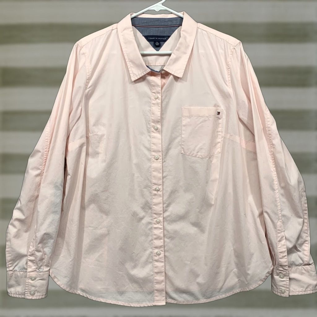 Tommy Hilfiger Tommy Hilfiger Shirt Men’s XL Button 1 Pocket Logo Light Pink Size US XL / EU 56 / 4 - 1 Thumbnail