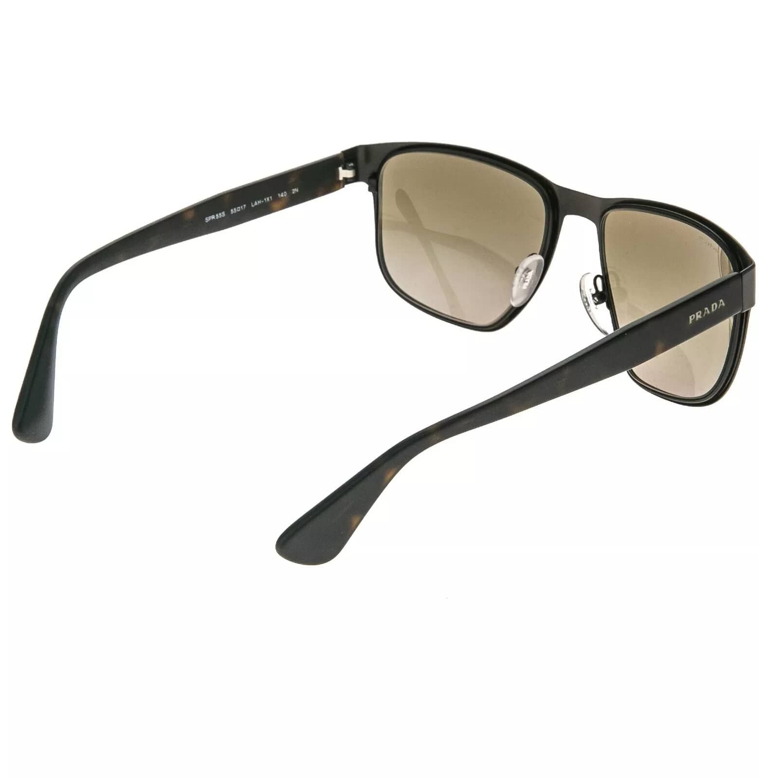 Prada PRADA 55S Square PR55SS Black Brown Logo Men Sunglasses Size ONE SIZE - 6 Thumbnail