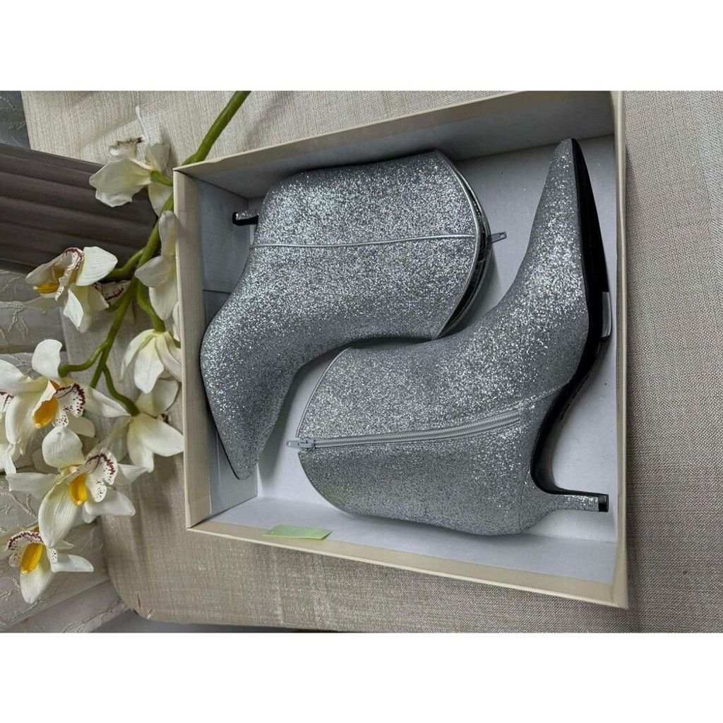 On On 34th Aatirap Tulip Silver Glittered Boots Size 8 Size US 8 / IT 38 - 4 Thumbnail