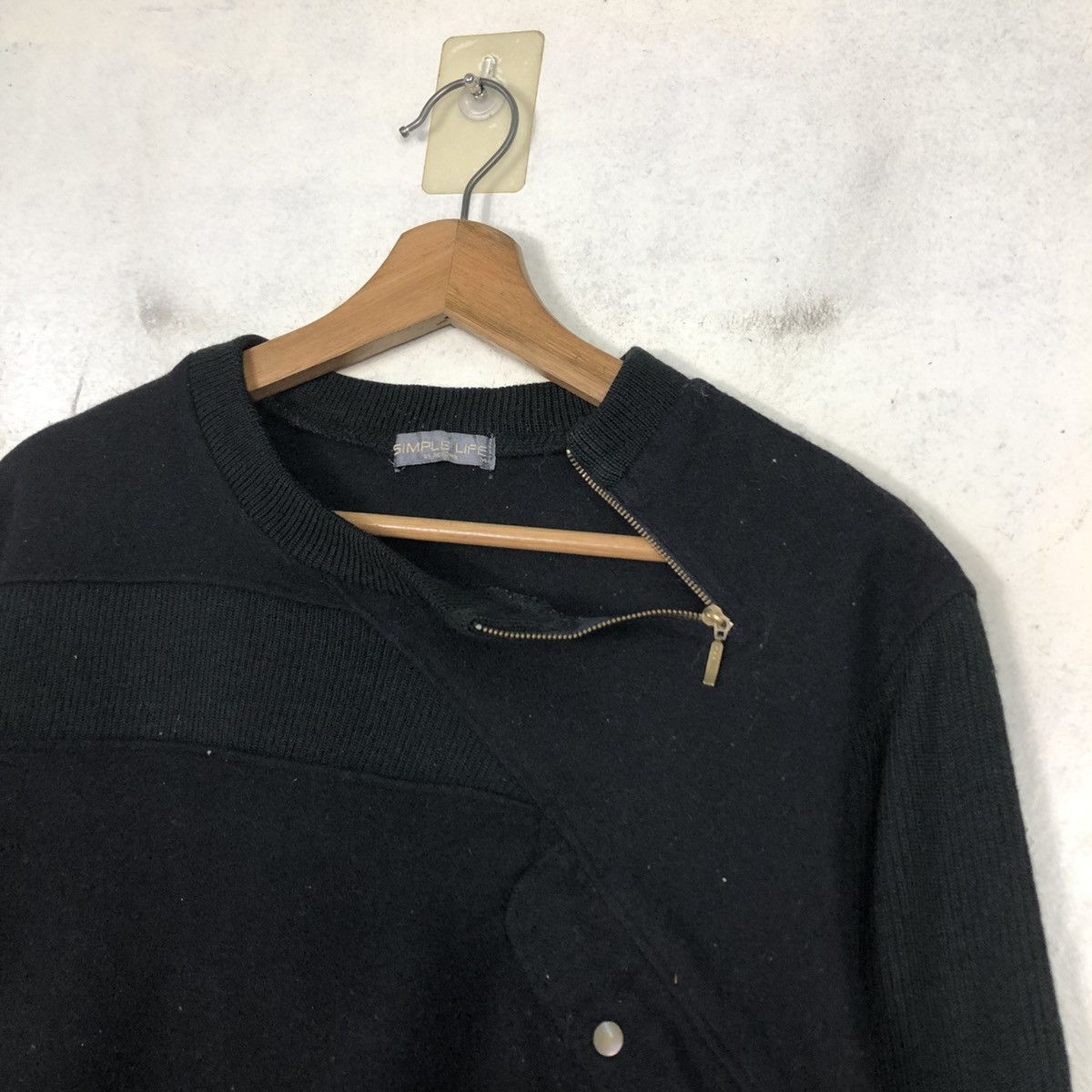 Issey Miyake 📌Vintage Sweatshirt Rich Black Asymmetrical Simple Life Size US M / EU 48-50 / 2 - 10 Thumbnail