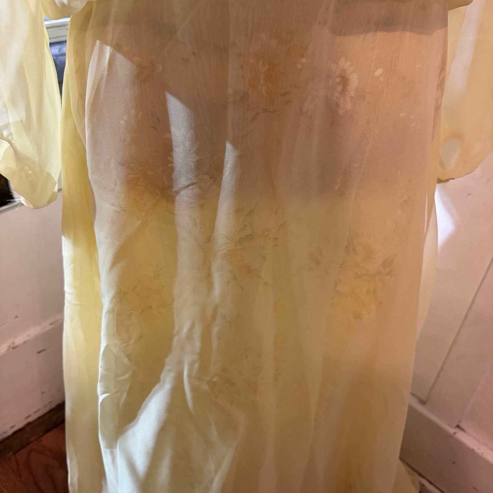 Handmade VTG chiffon overlay floral boho dress Size S / US 4 / IT 40 - 5 Thumbnail