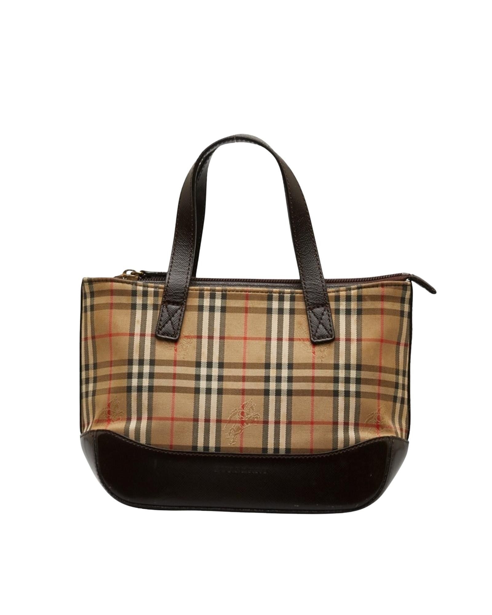 image of Burberry Beige Canvas Practical Bag, Women's