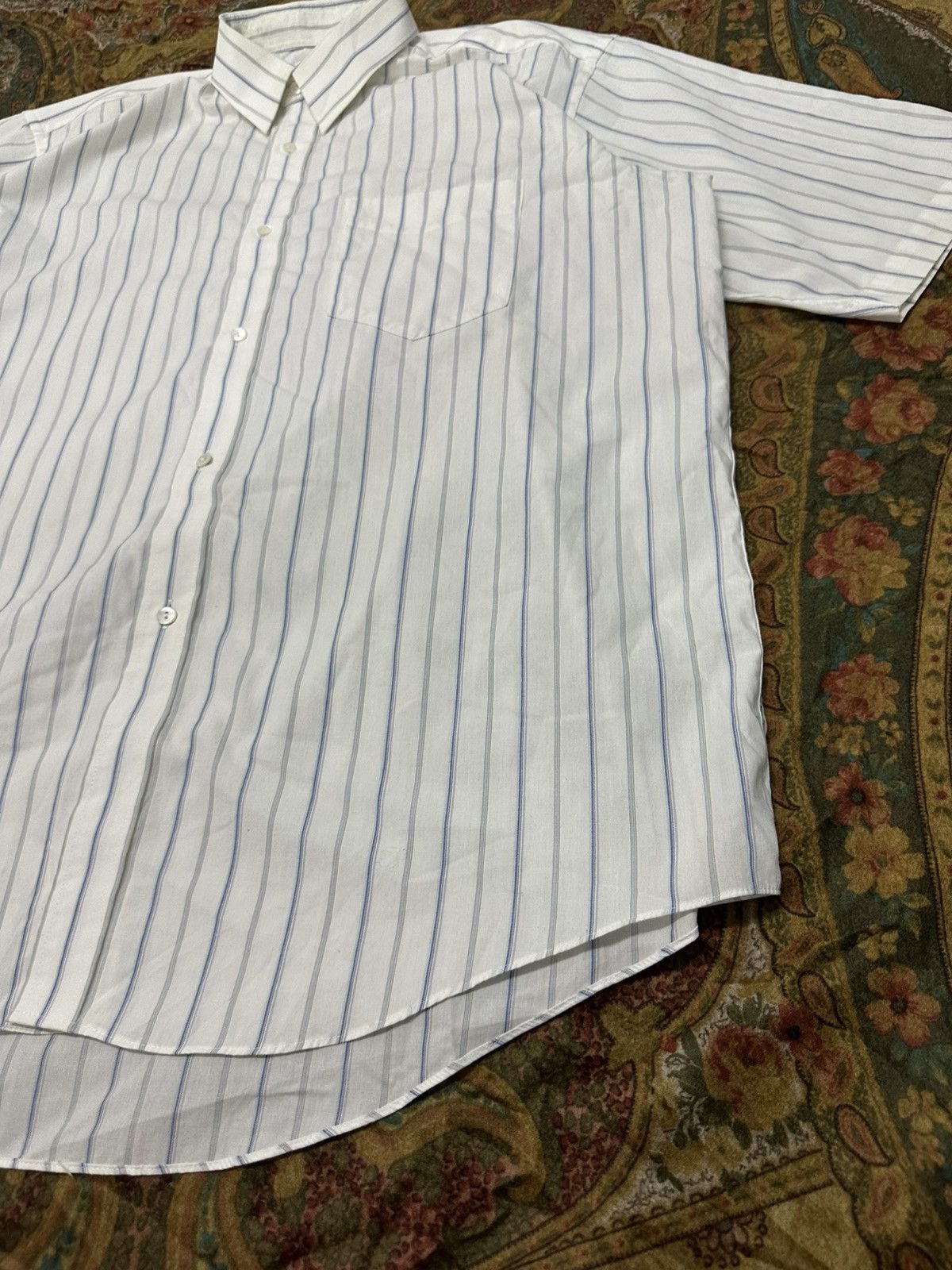 Issey Miyake 1990 - Issey Miyake Design Studio Vertical Stripe Shirt Size US XL / EU 56 / 4 - 3 Thumbnail