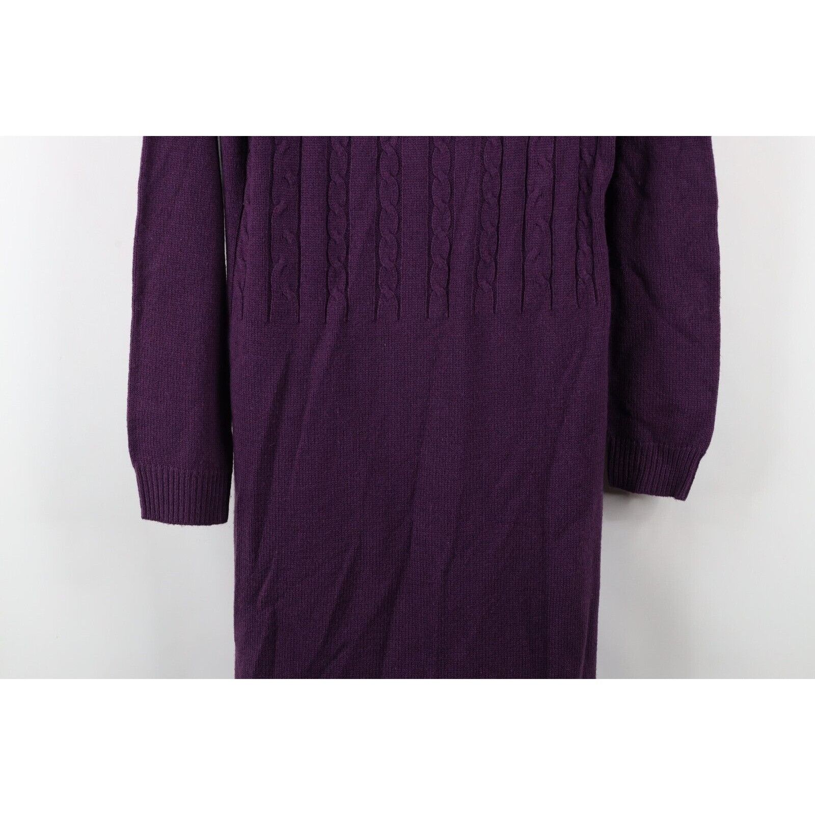 Vintage Vintage 90s Streetwear Cable Knit Long Sleeve Sweater Dress Size M / US 6-8 / IT 42-44 - 3 Thumbnail