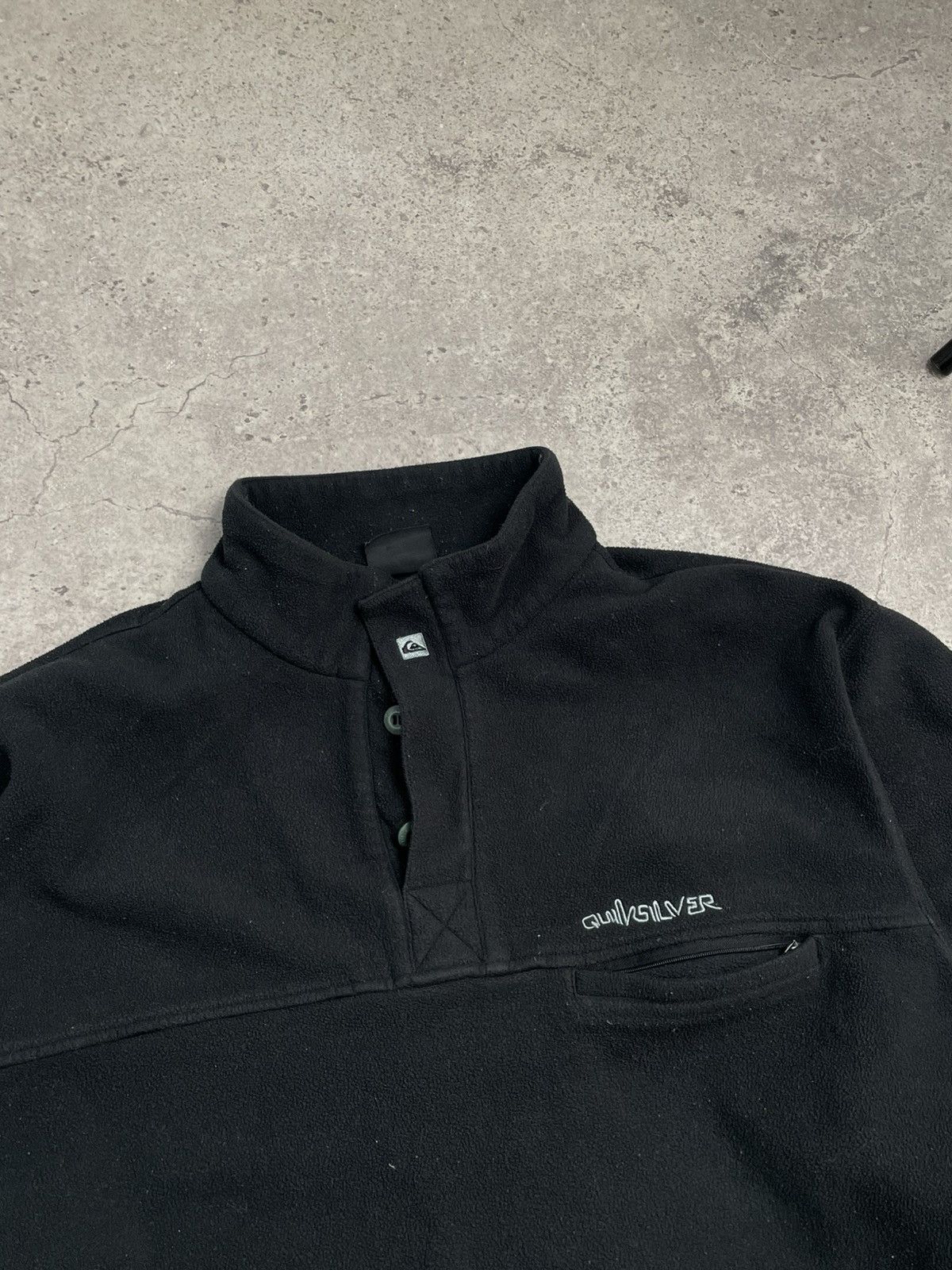 Quiksilver × Vintage QUIKSILVER VINTAGE BLACK LOGO 1/3 ZIP FLEECE Size US L / EU 52-54 / 3 - 2 Thumbnail