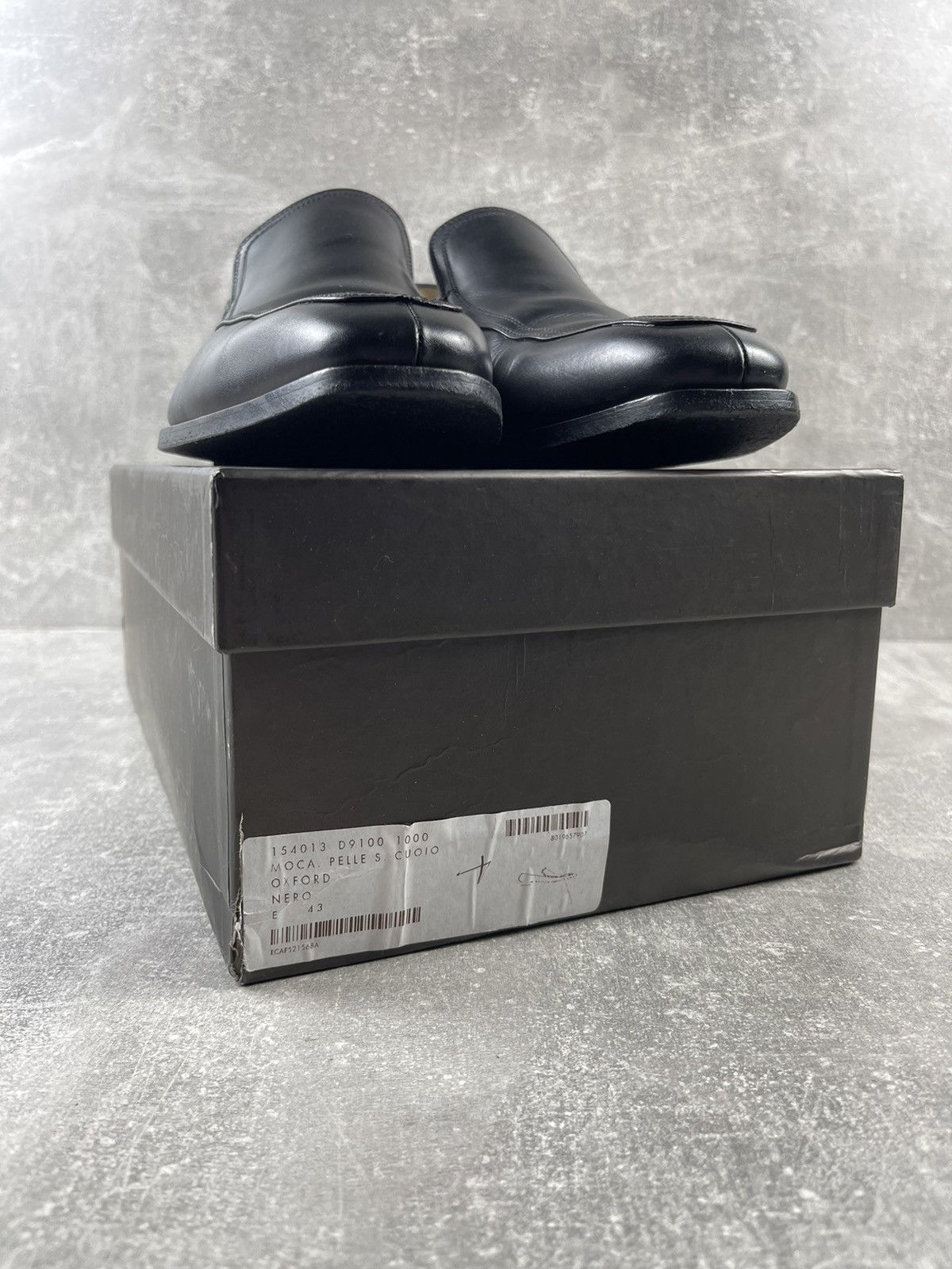 Gucci × Vintage Gucci Archive Black Leather Moccasins Slip-on Shoes Size US 10 / EU 43 - 4 Thumbnail