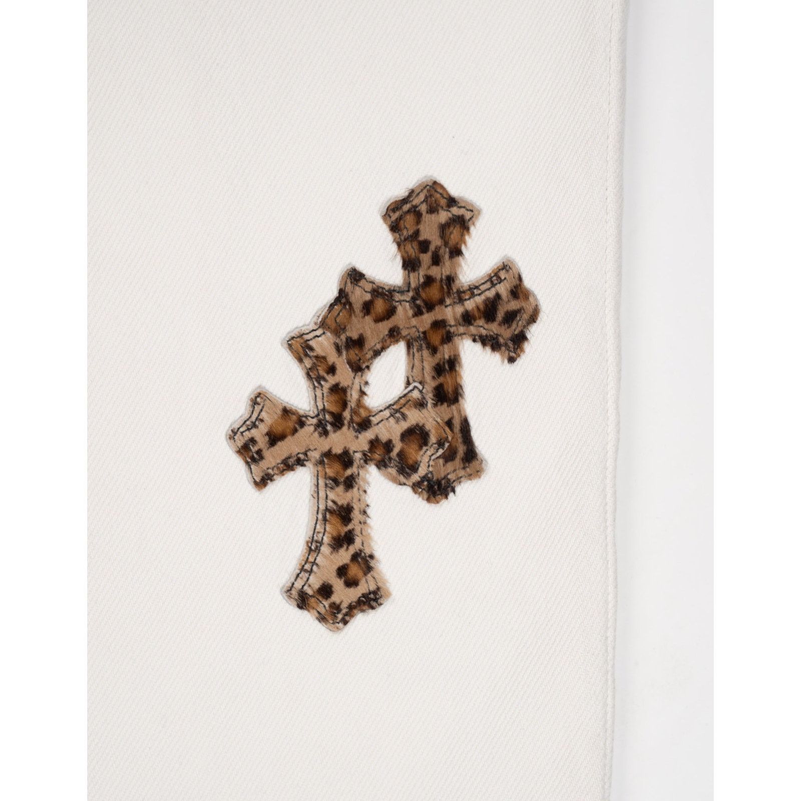 Chrome Hearts Levi's 501 Leopard Cross Patch White Jeans Size US 36 / EU 52 - 4 Thumbnail