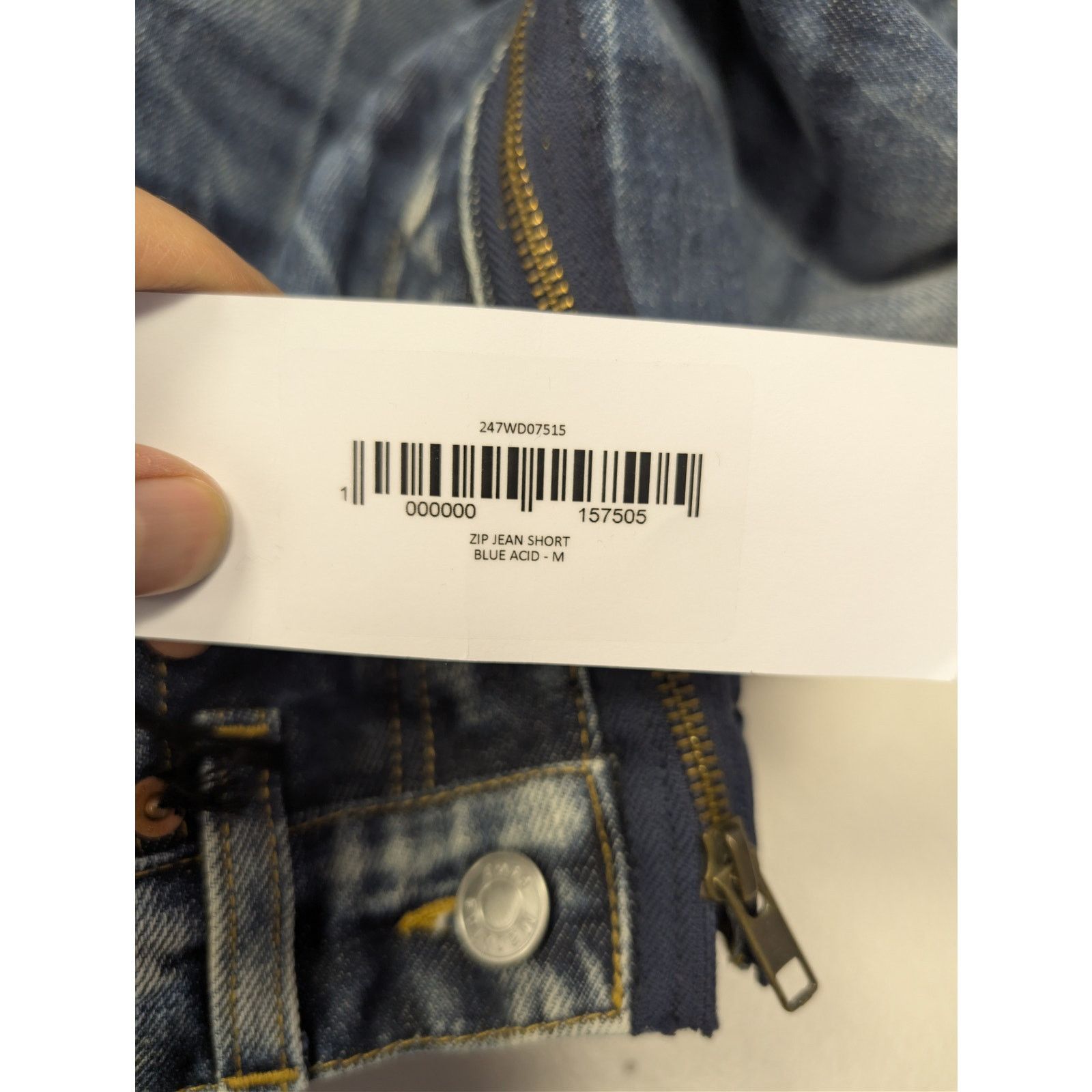 Martine Rose o1rshd1 Zip Denim Jean Short in Blue Acid Size US 32 / EU 48 - 18 Thumbnail