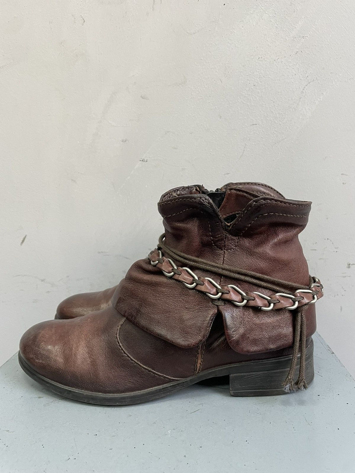 A.S.98 Red women’s boots chain vintage retro avant garde A.S. 98 Size US 6 / IT 36 - 6 Thumbnail