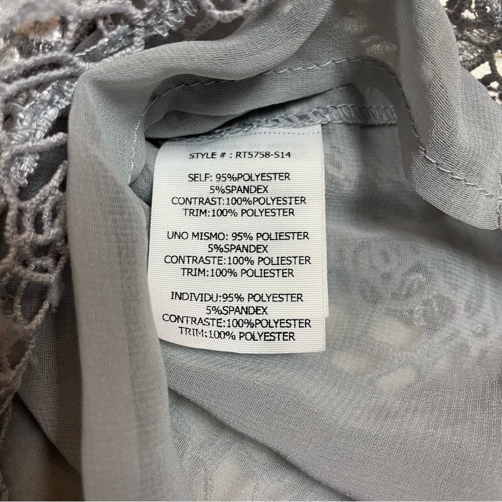 Other New Ryu Grey Sleeveless Lace Top With Fringe Size L Size L / US 10 / IT 46 - 8 Thumbnail