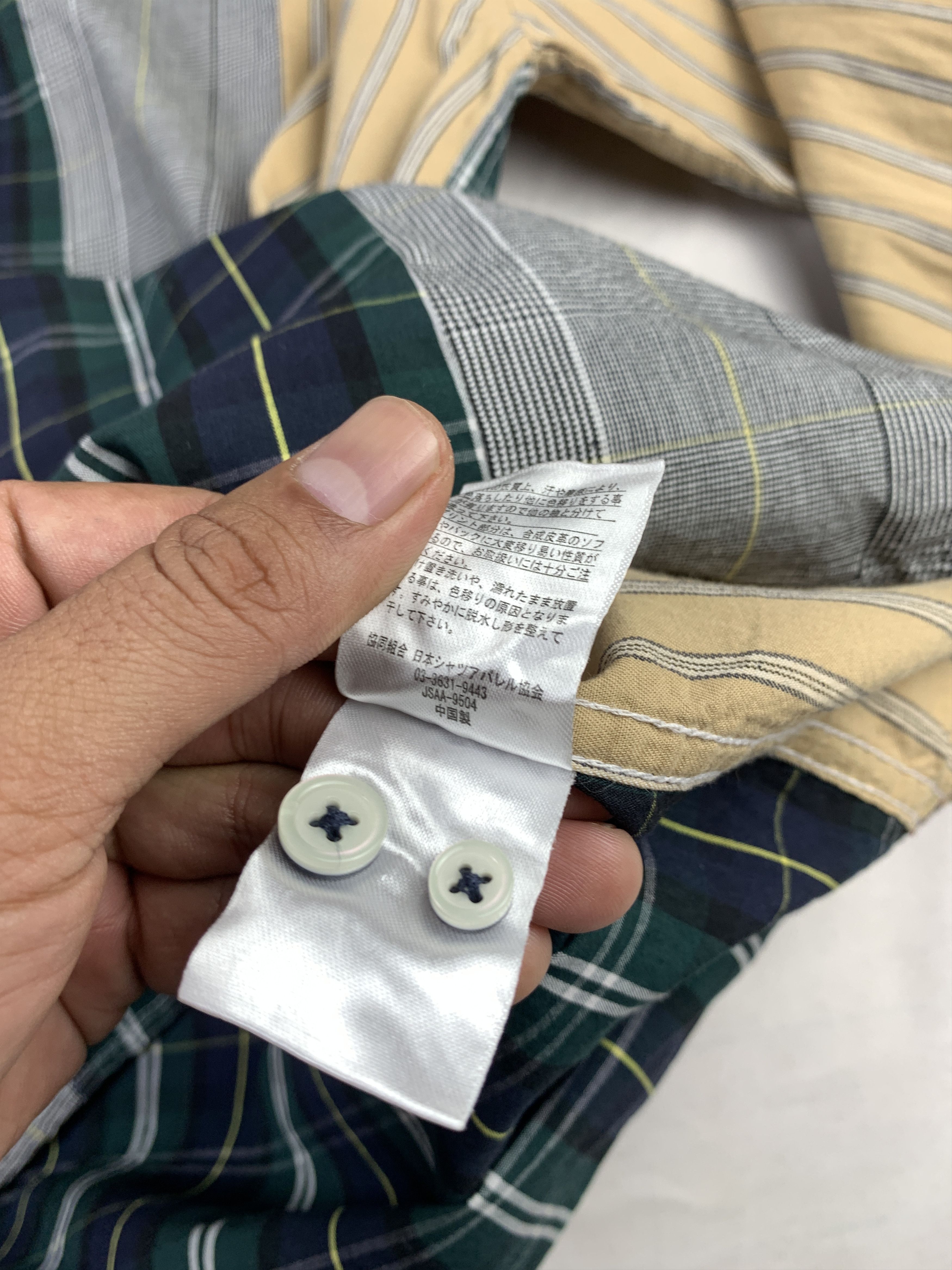 Japanese Brand Sureve Multi Pattern Sanghai Shirt (L) Size US L / EU 52-54 / 3 - 8 Thumbnail