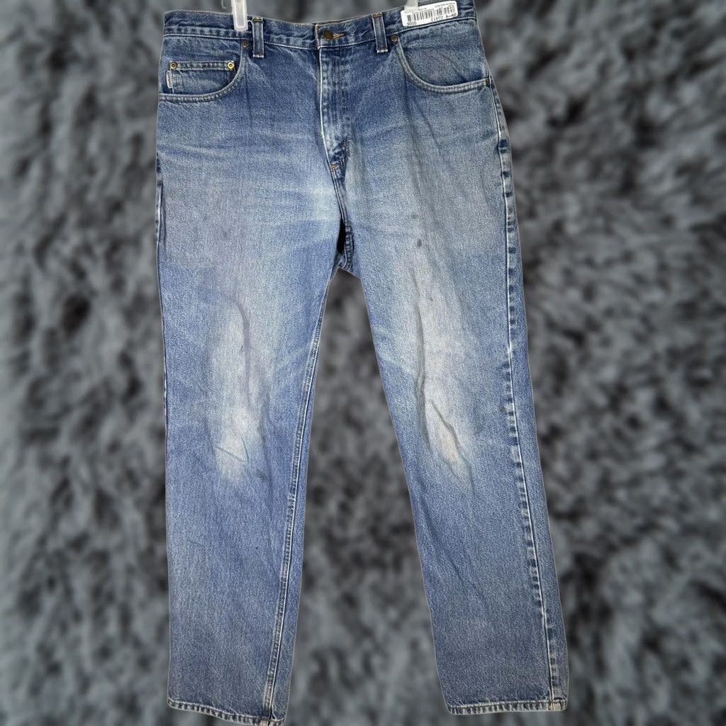 Carhartt VINTAGE Carhartt Jeans Mens 36x34 Blue Relaxed Fit Denim Straight Leg Workwear Pants Jeans Size US 36 / EU 52 - 1 Thumbnail