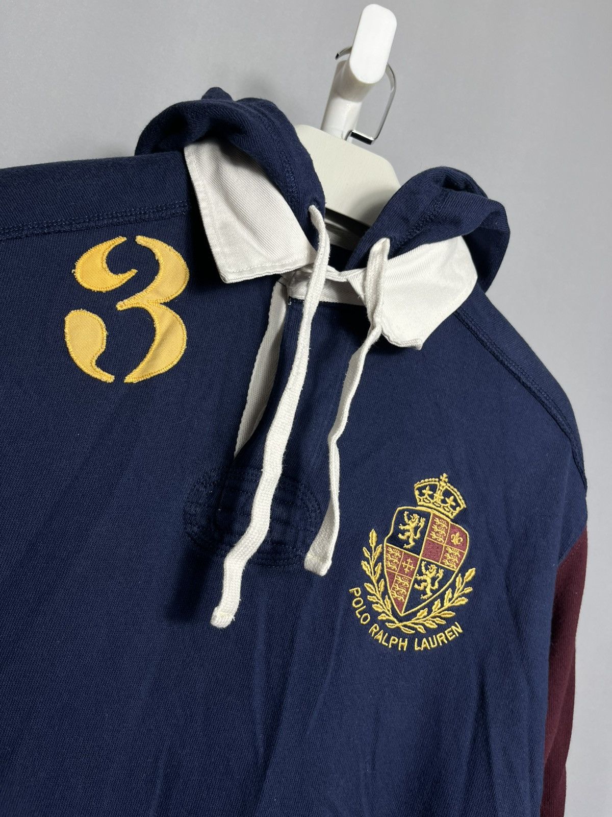 Vintage POLO RALPH LAUREN POLO / RUGBY VINTAGE STYLE HOODIE PULLOVER Size US L / EU 52-54 / 3 - 2 Thumbnail