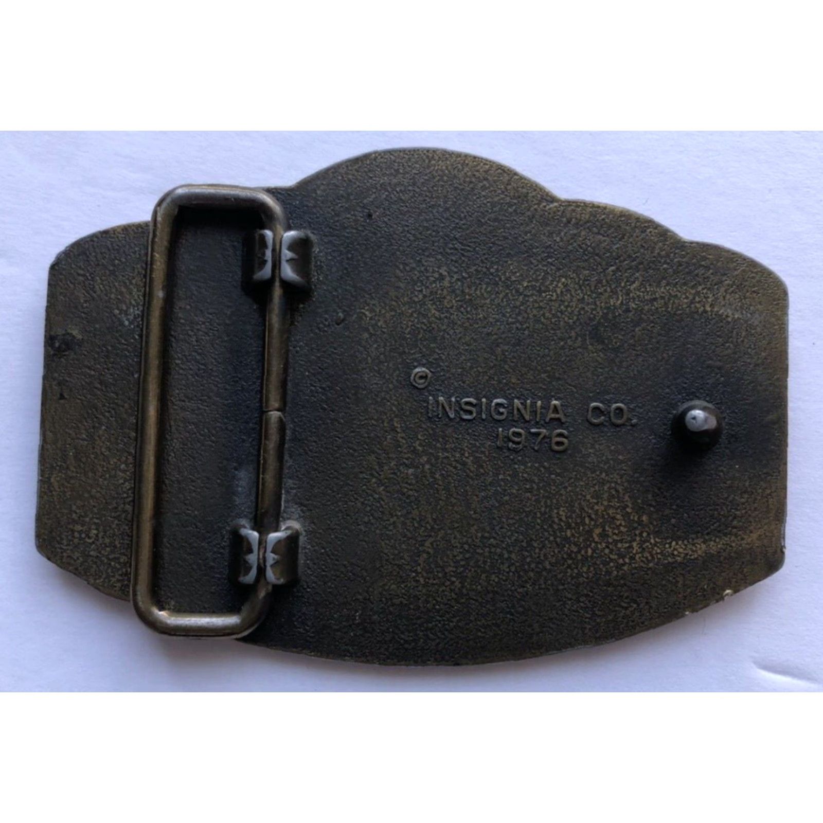 CO VINTAGE Insignia Co 1976 Metal Belt Buckle Try God Belt Buckle Mens Womens Gold 1970s Religious Size ONE SIZE - 3 Thumbnail
