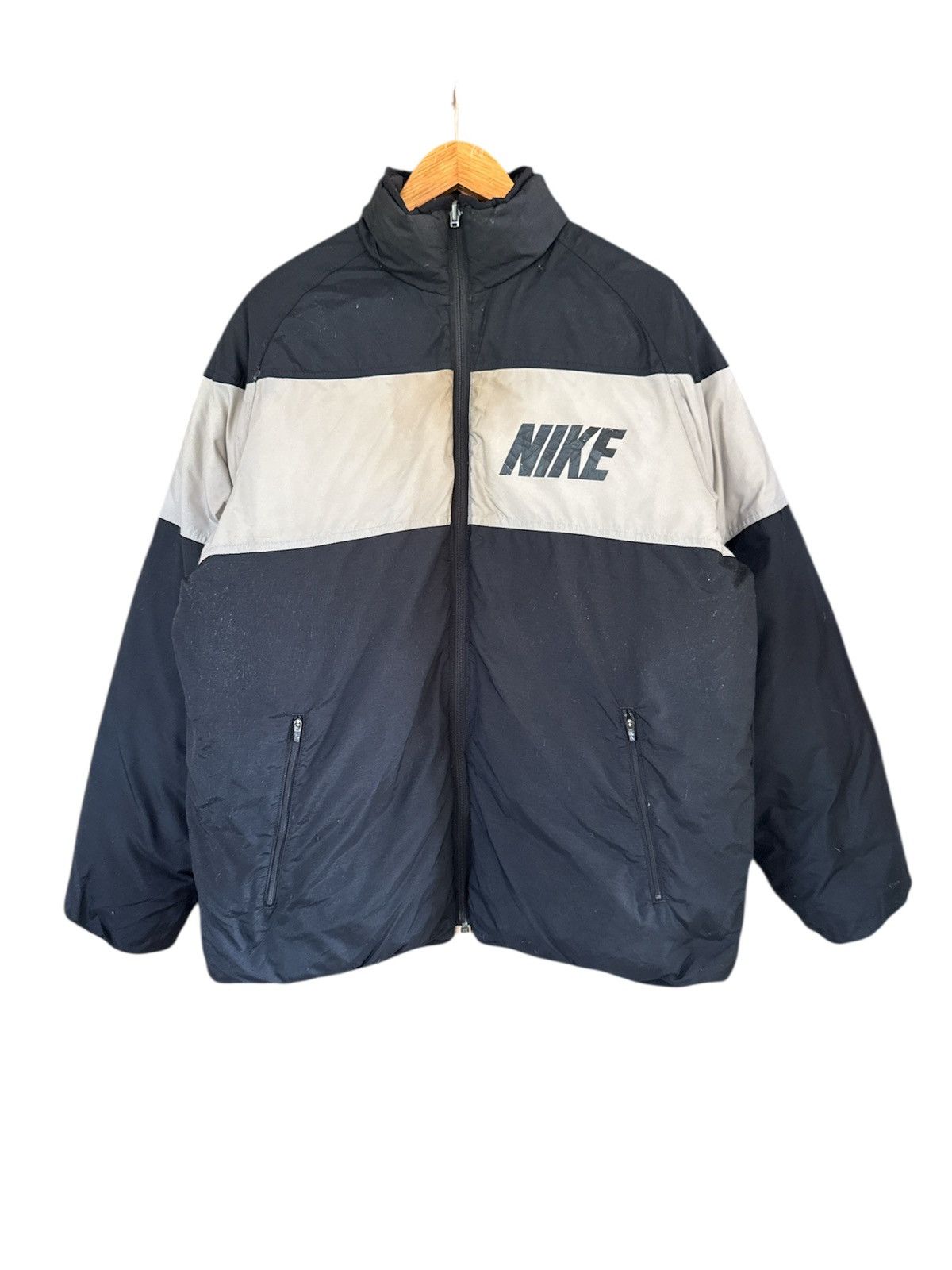 Nike × Vintage Vintage Nike Black Puffer Reversible Puffer Down Jacket Size US M / EU 48-50 / 2 - 3 Thumbnail