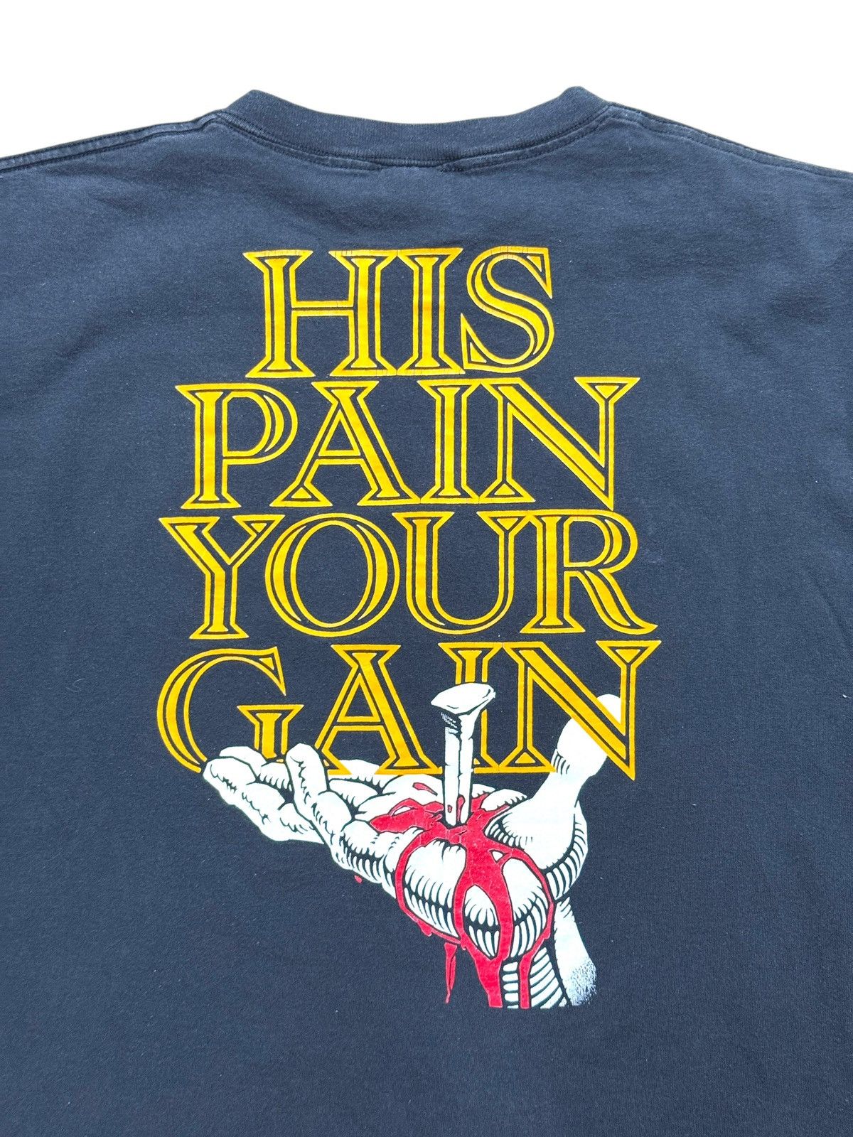 Vintage *RARE* VINTAGE 1990 90s LORD’S GYM GOD BODYBUILDING T-SHIRT Size US XL / EU 56 / 4 - 9 Thumbnail