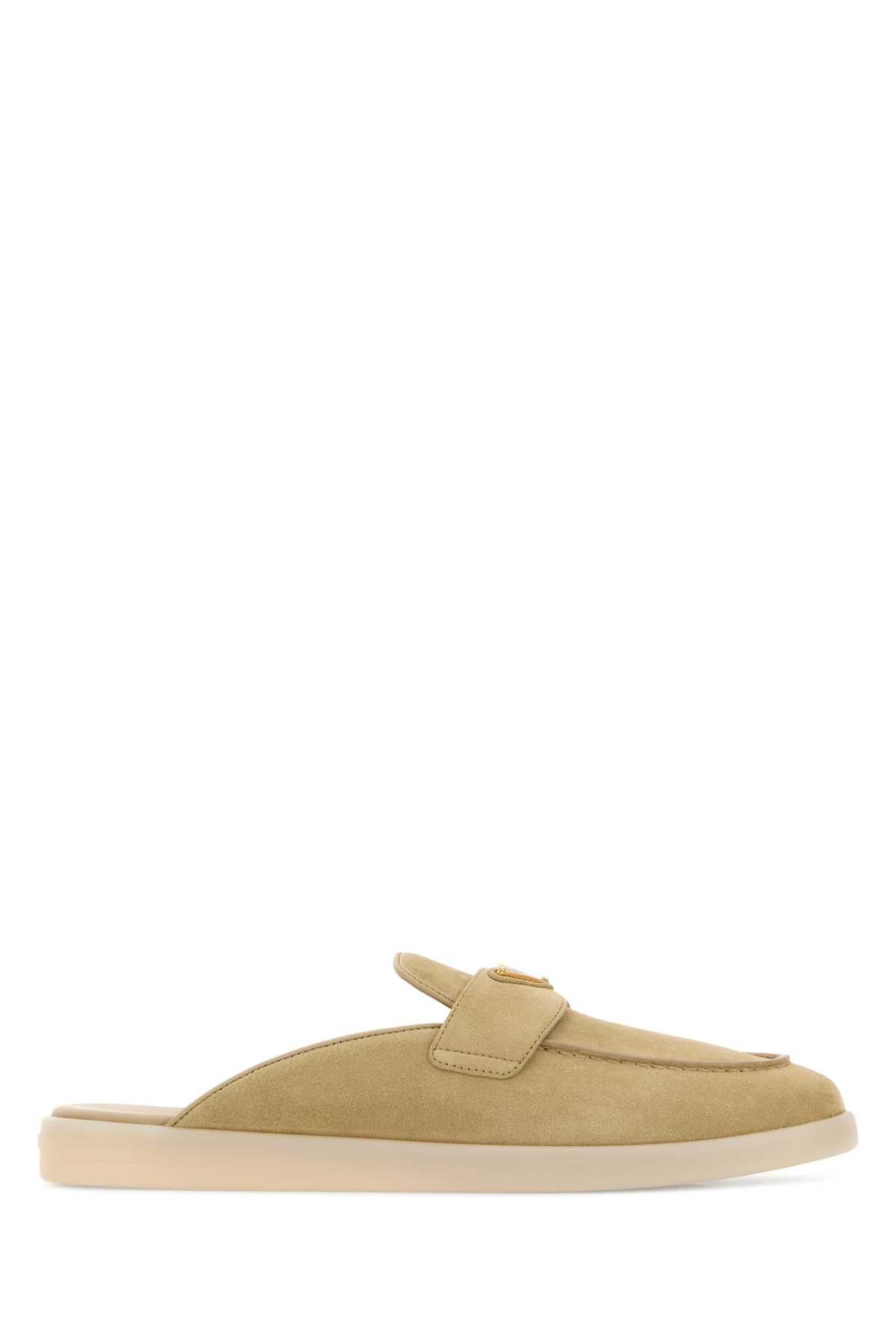 Prada Sand Suede Slippers Size US 11 / IT 41 - 1 Thumbnail