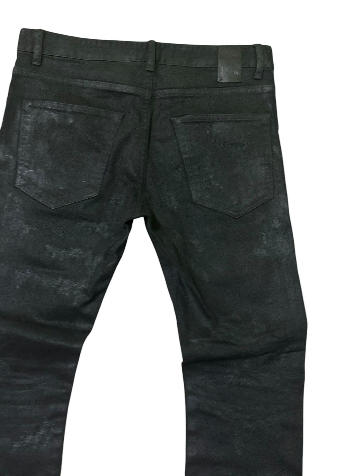 Vintage RARE ARCHIVE HL WAXED DAMAGE COATING SKIN SLIM DENIM Size US 31 - 13 Thumbnail