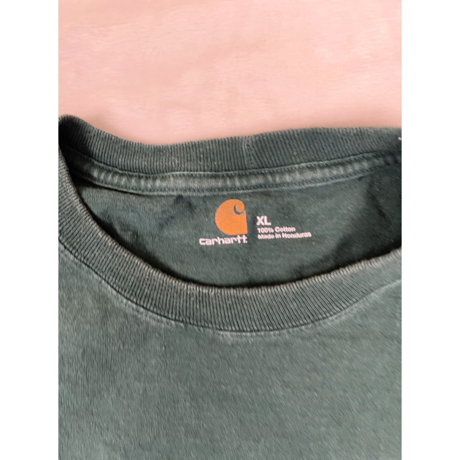Carhartt Carhartt Men’s K87 T-Shirt Pocket Crew Neck Short Sleeve Green XL Grunge Sun Faded Distressed Vintage No Size US XL / EU 56 / 4 - 5 Thumbnail