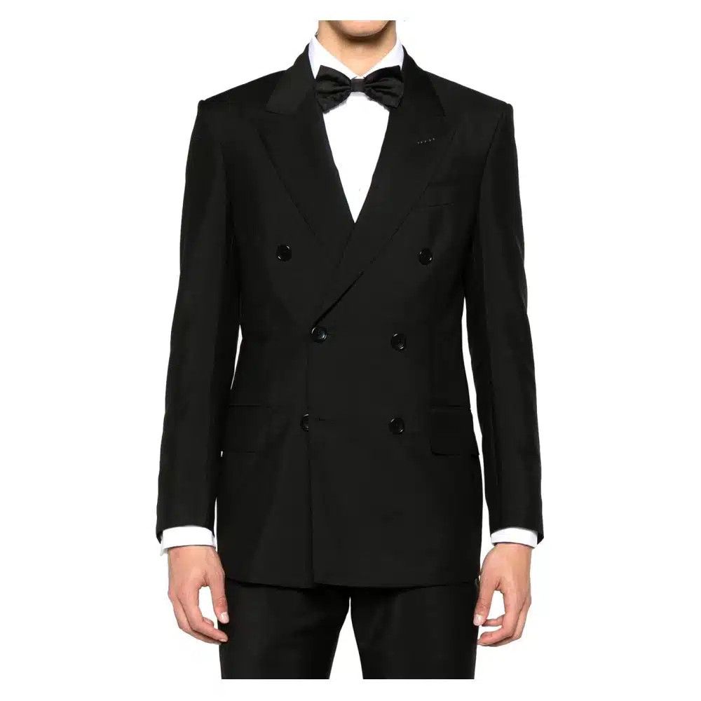 Tom Ford o1loc1c1224 JLBP02 Atticus Double Breasted Jacket in Black Size US L / EU 52-54 / 3 - 2 Thumbnail