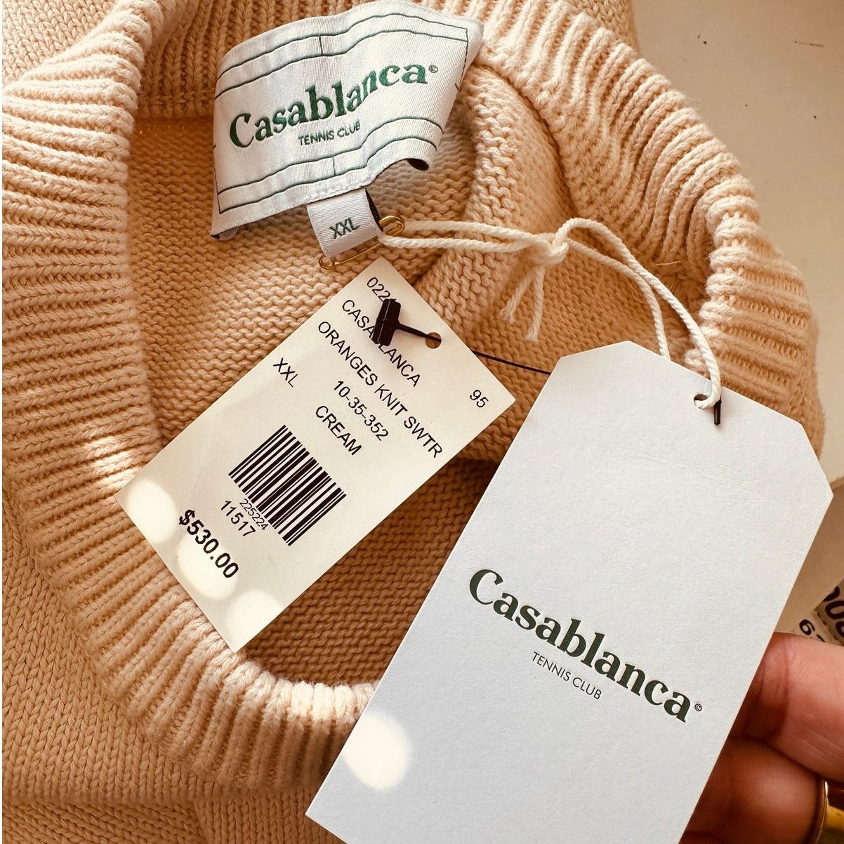 Casablanca NWT Casablanca Cream Kapalia Oranges Intarsia Sweater XXL Size XL / US 12-14 / IT 48-50 - 9 Thumbnail