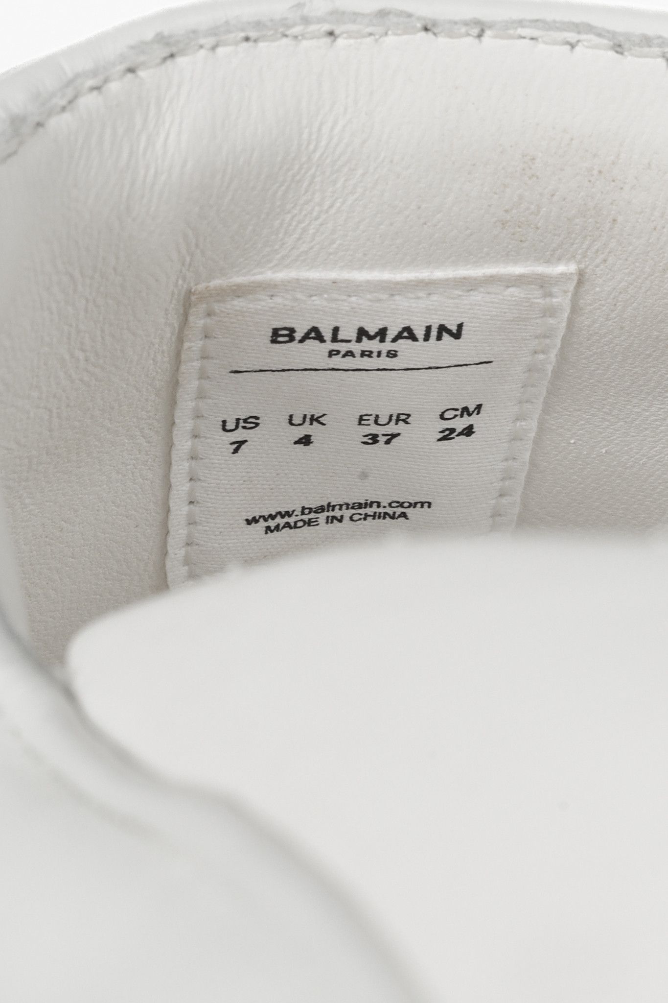 Balmain Balmain YN1VL699LPQP0A White Leather B-It Padded Mules Size US 6.5 / IT 36.5 - 10 Thumbnail